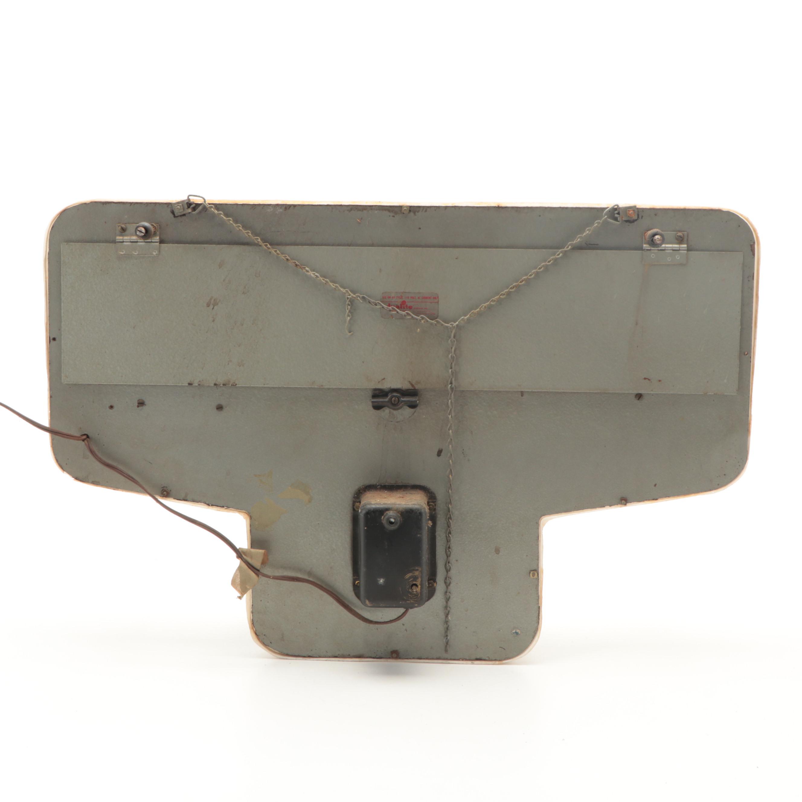 French-Bauer Ice Cream Advertising Clock, Mid to Late 20th Century