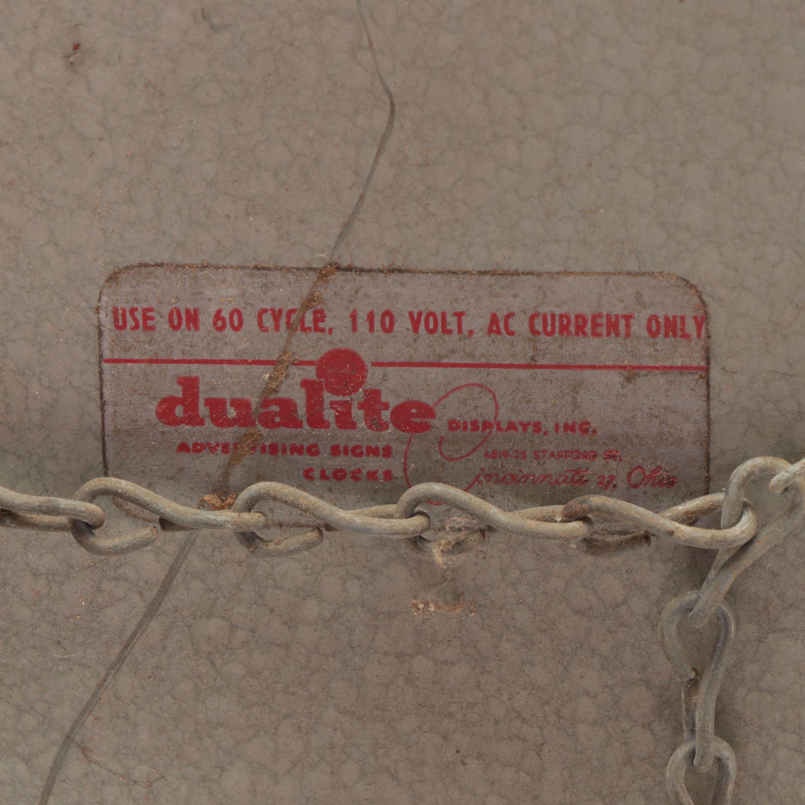 French-Bauer Ice Cream Advertising Clock, Mid to Late 20th Century