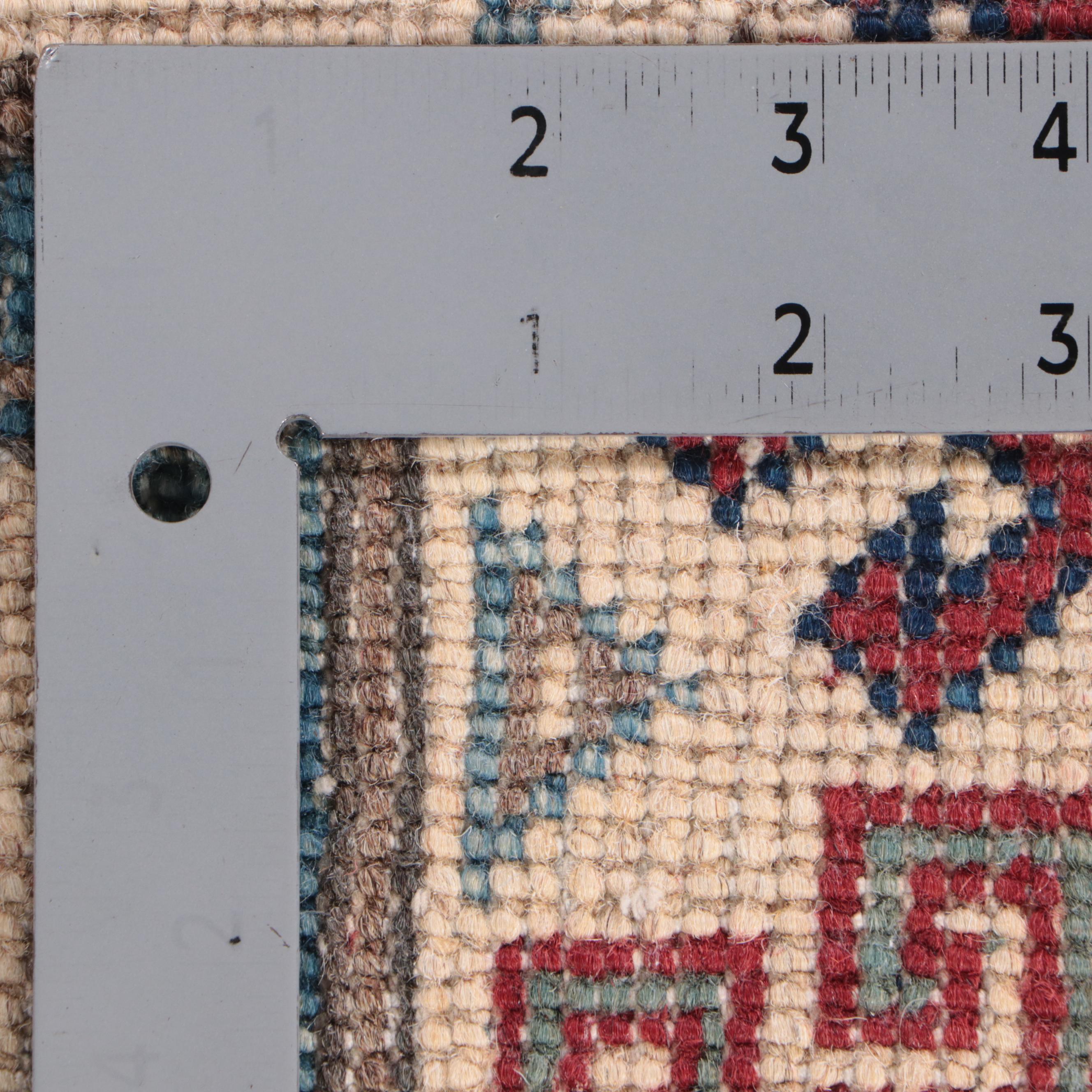 3'2 x 4'10 Hand-Knotted Pakistani Kazak Accent Rug