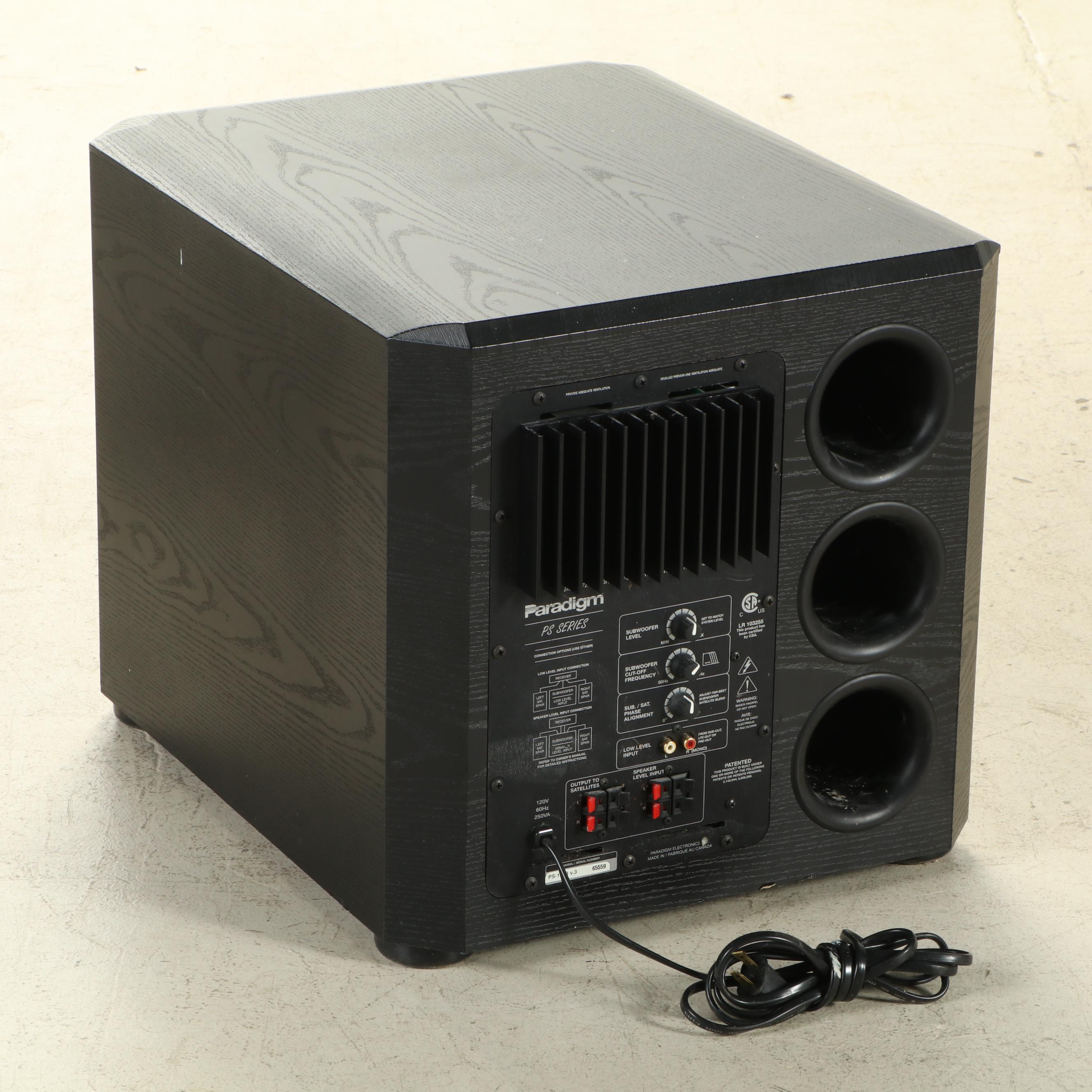 Paradigm Reference Series Rosewood Speakers With Center Channel, PS Series Sub