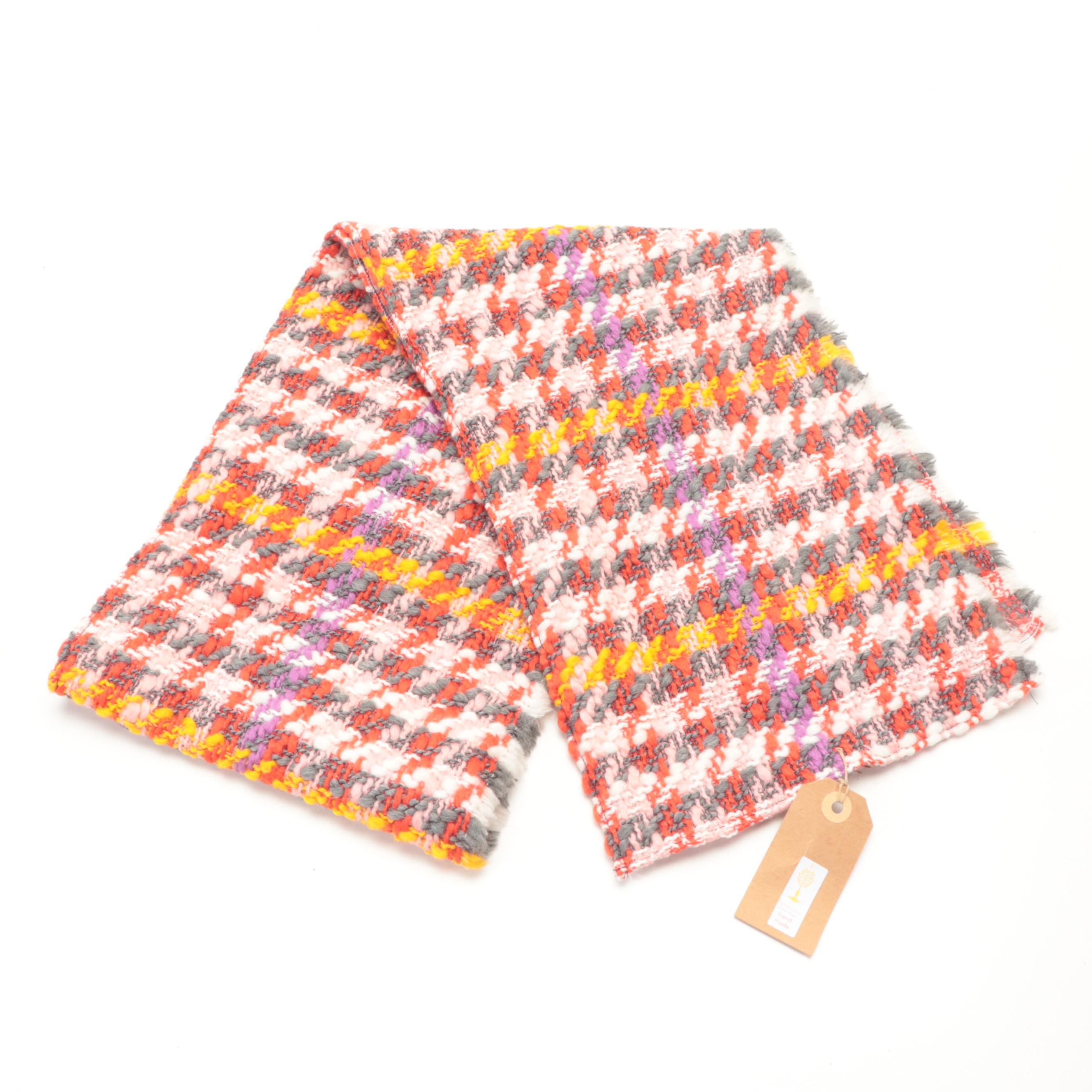 Multicolor Wool Tweed Scarves, Plaid Scarves, and Knit Beanies