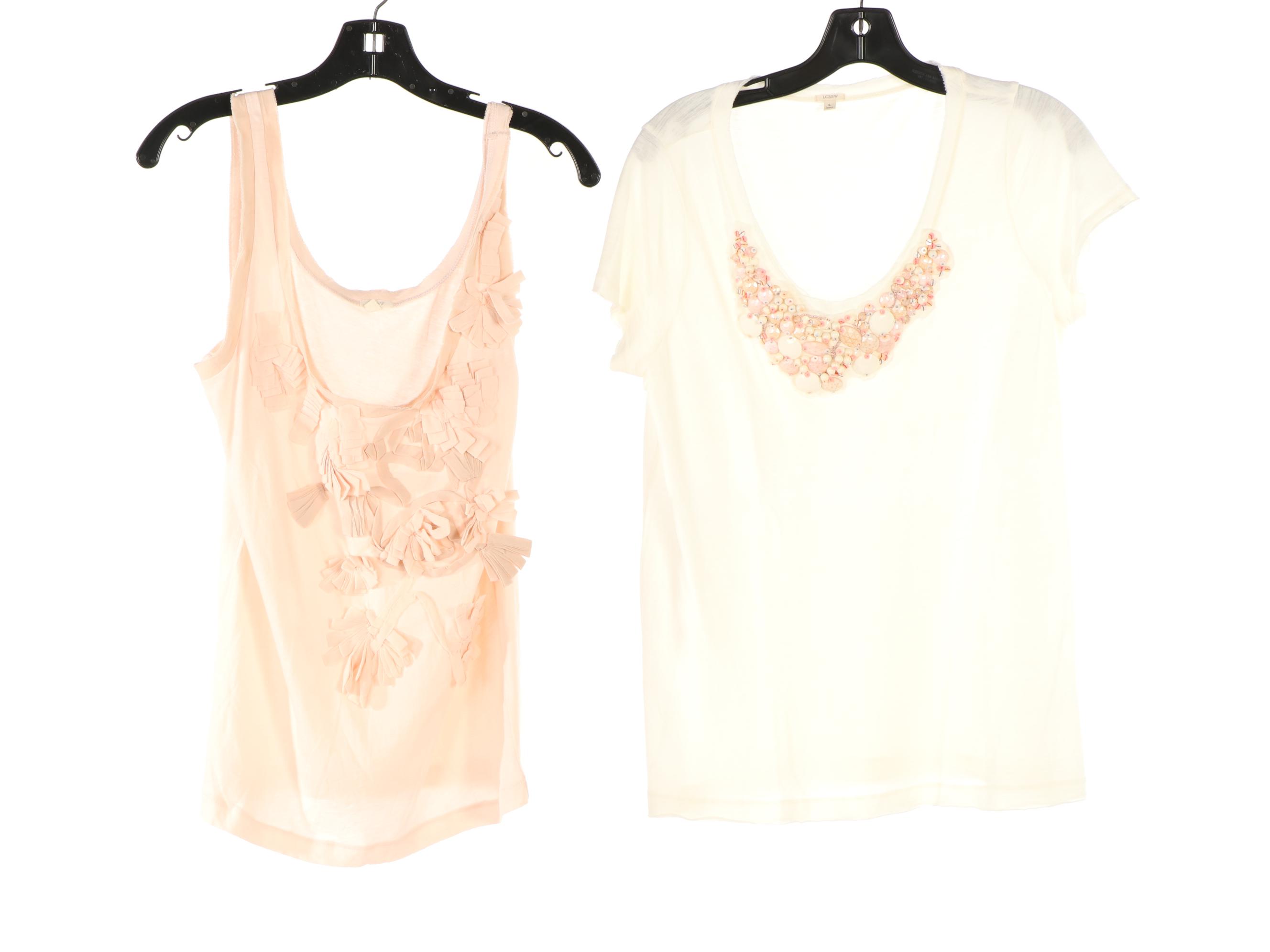 J. Crew Embellished and Appliquéd Shirts