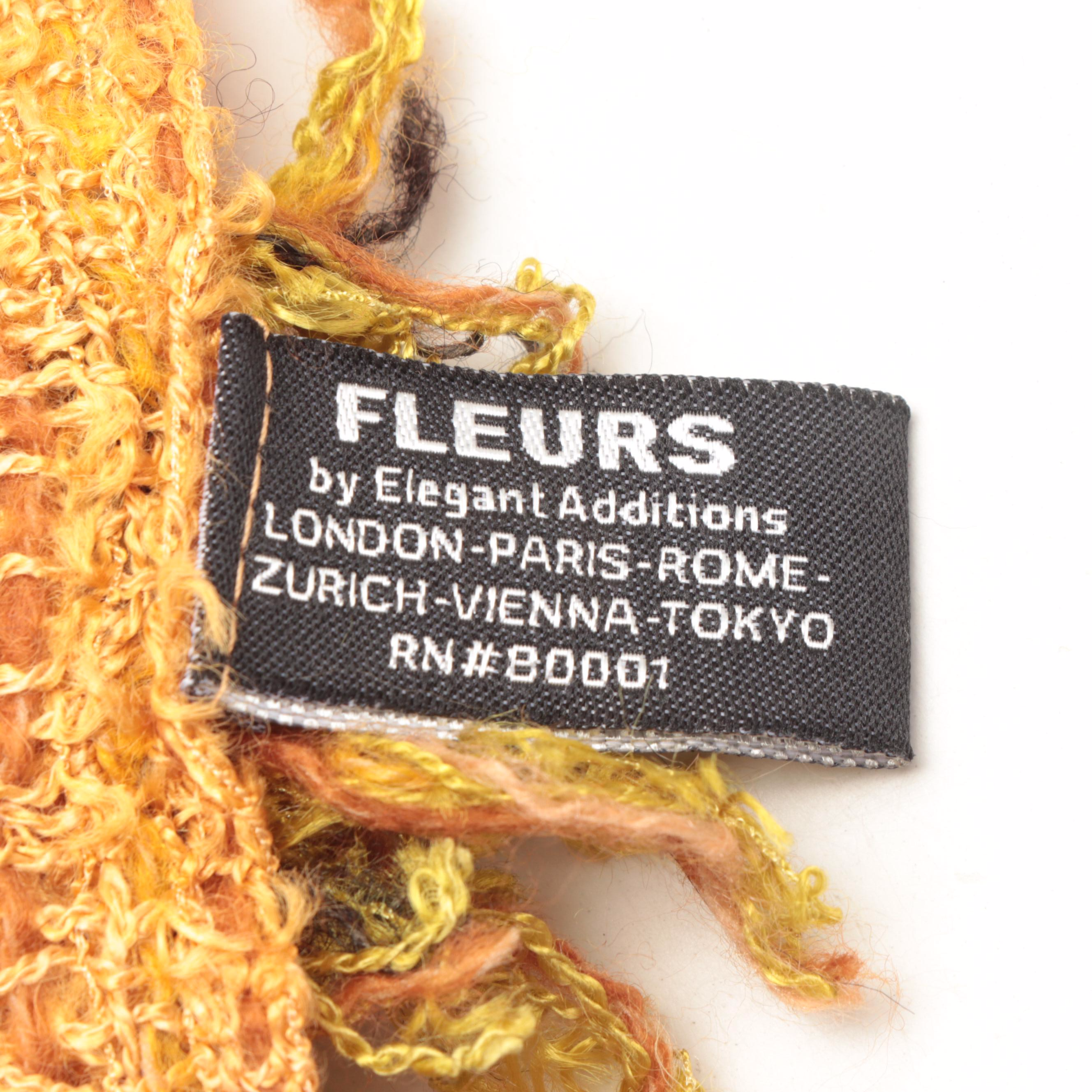 Multicolor Wool Tweed and Other Scarves with Faux Fur Pom-Pom Beanie