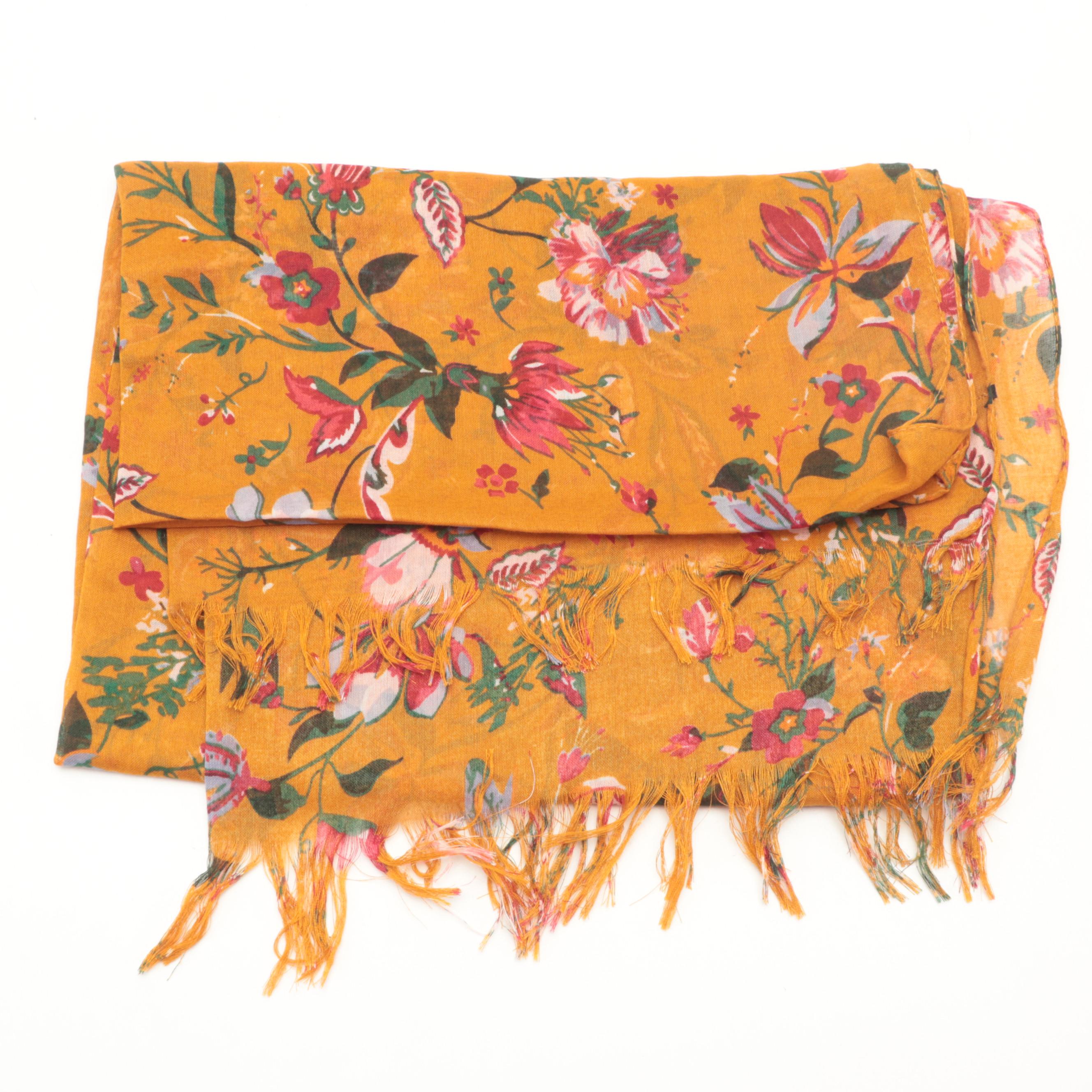 Multicolor Wool Tweed and Other Scarves with Faux Fur Pom-Pom Beanie