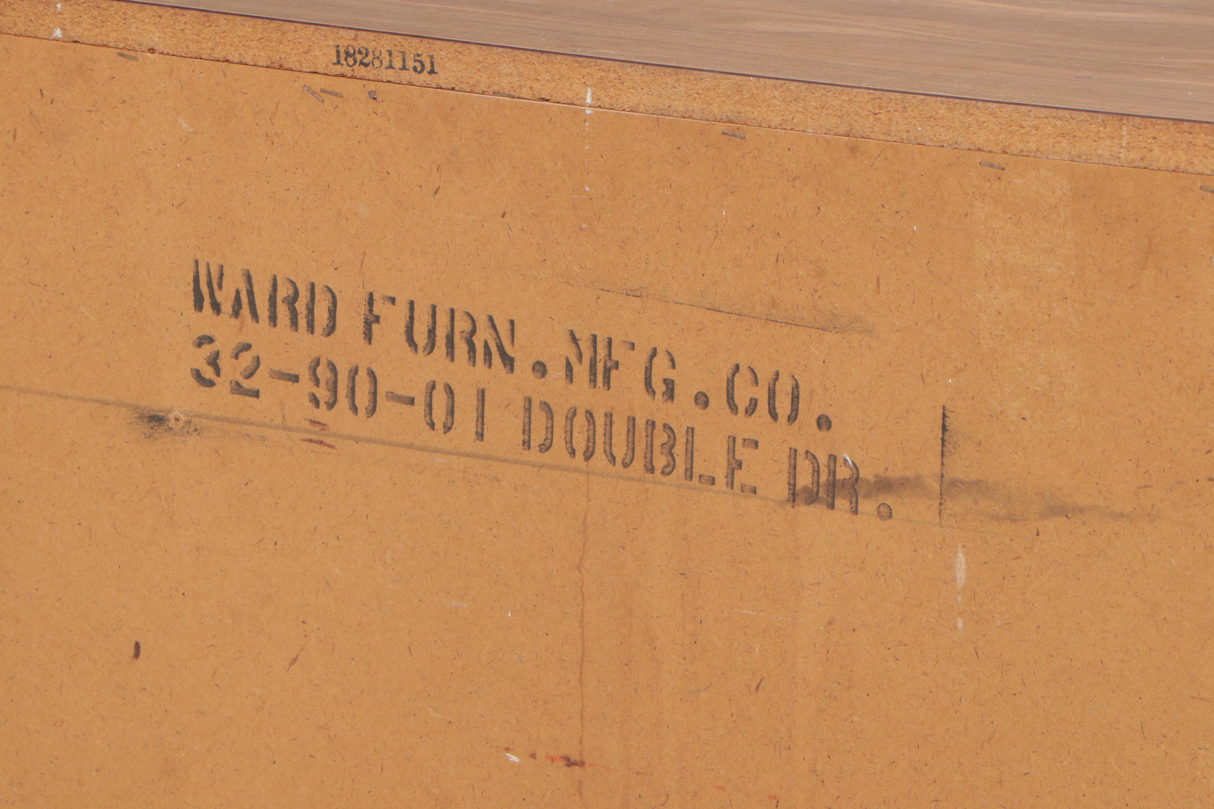 Ward Furniture Walnut and Laminate Modernist Double Dresser