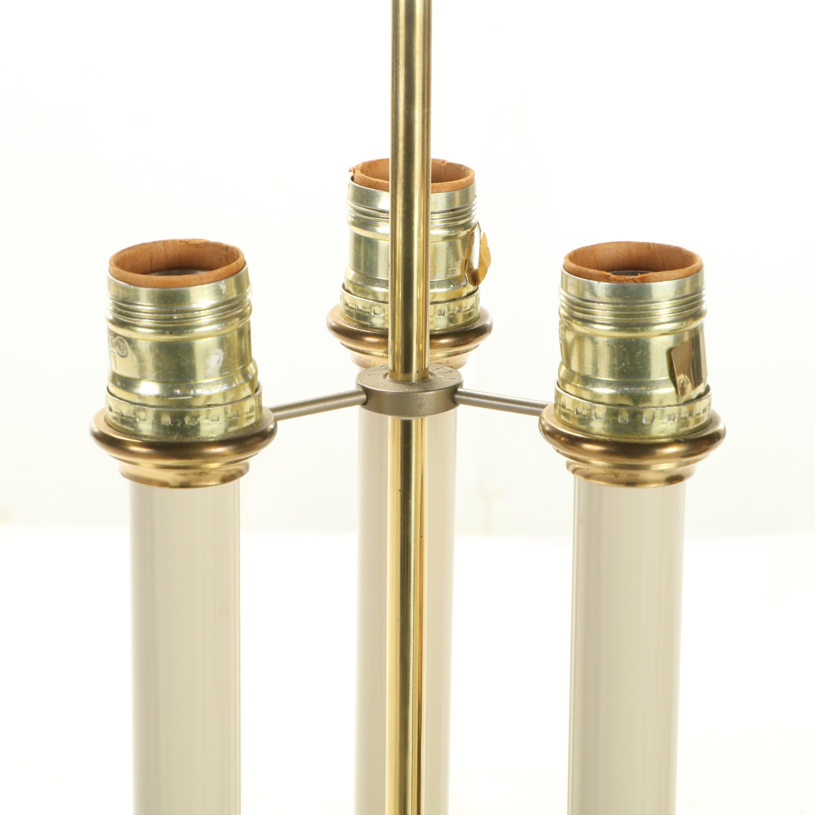 Neoclassical Three-Arm Bouillotte Style Table Lamp, Late 20th Century