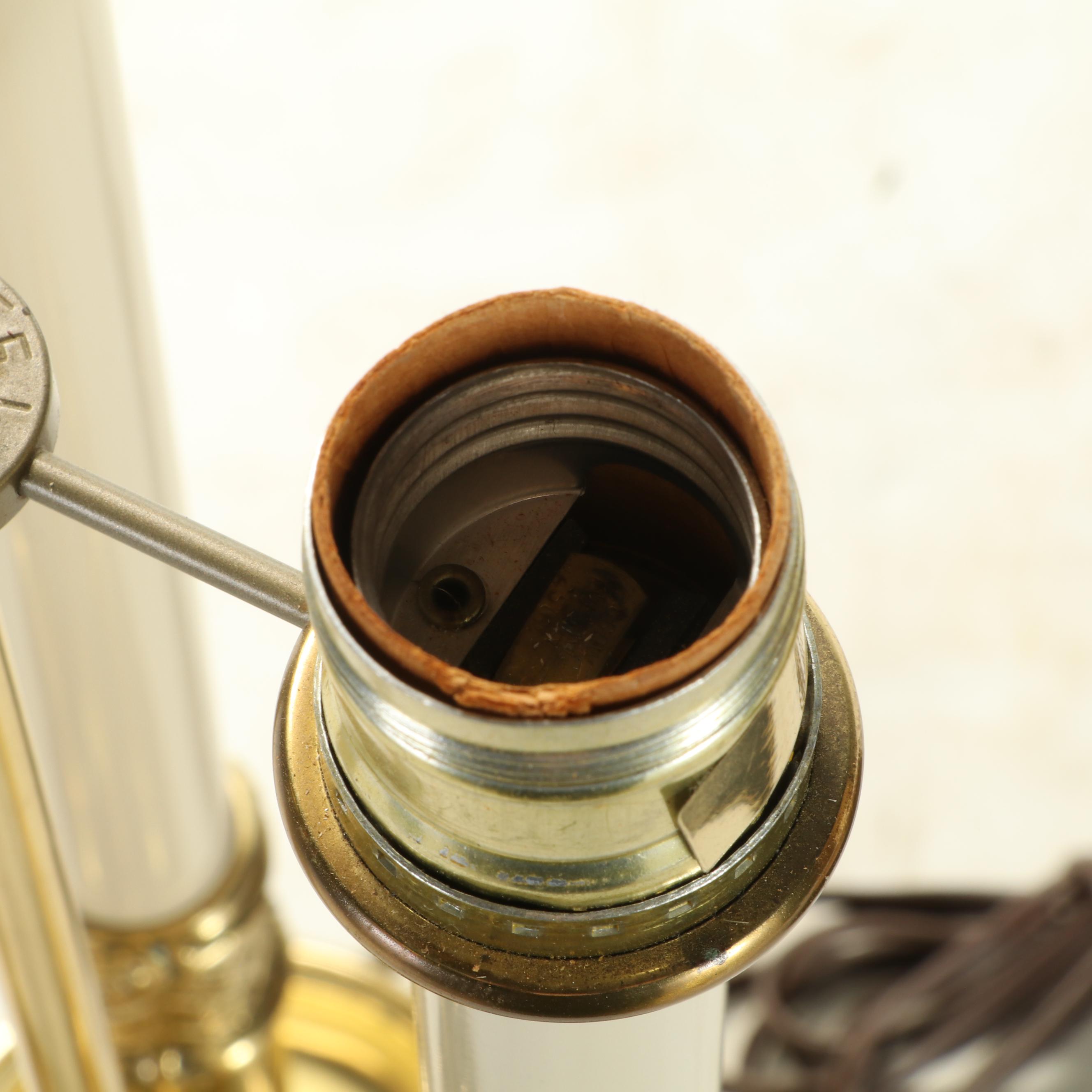 Neoclassical Three-Arm Bouillotte Style Table Lamp, Late 20th Century