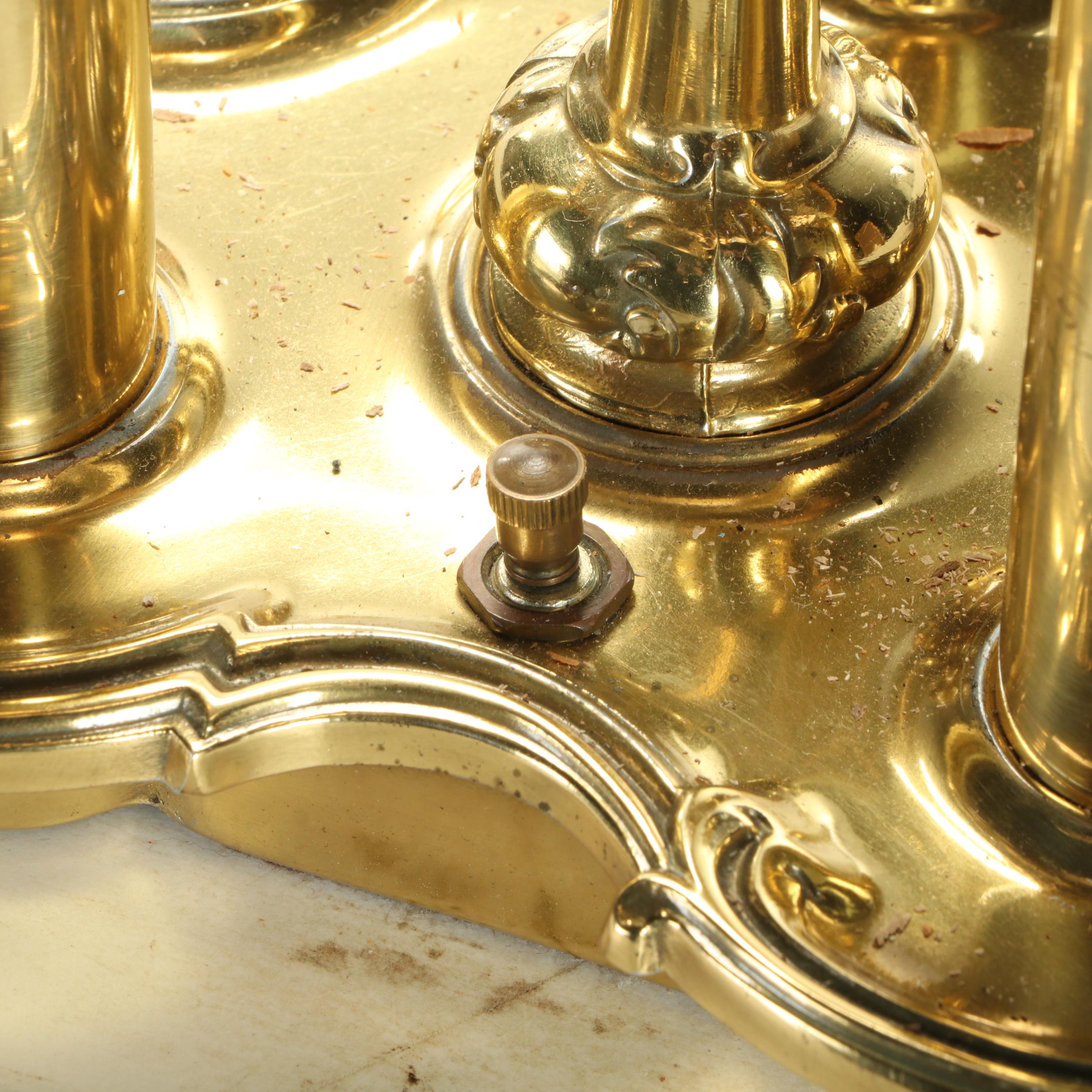 Neoclassical Three-Arm Bouillotte Style Table Lamp, Late 20th Century