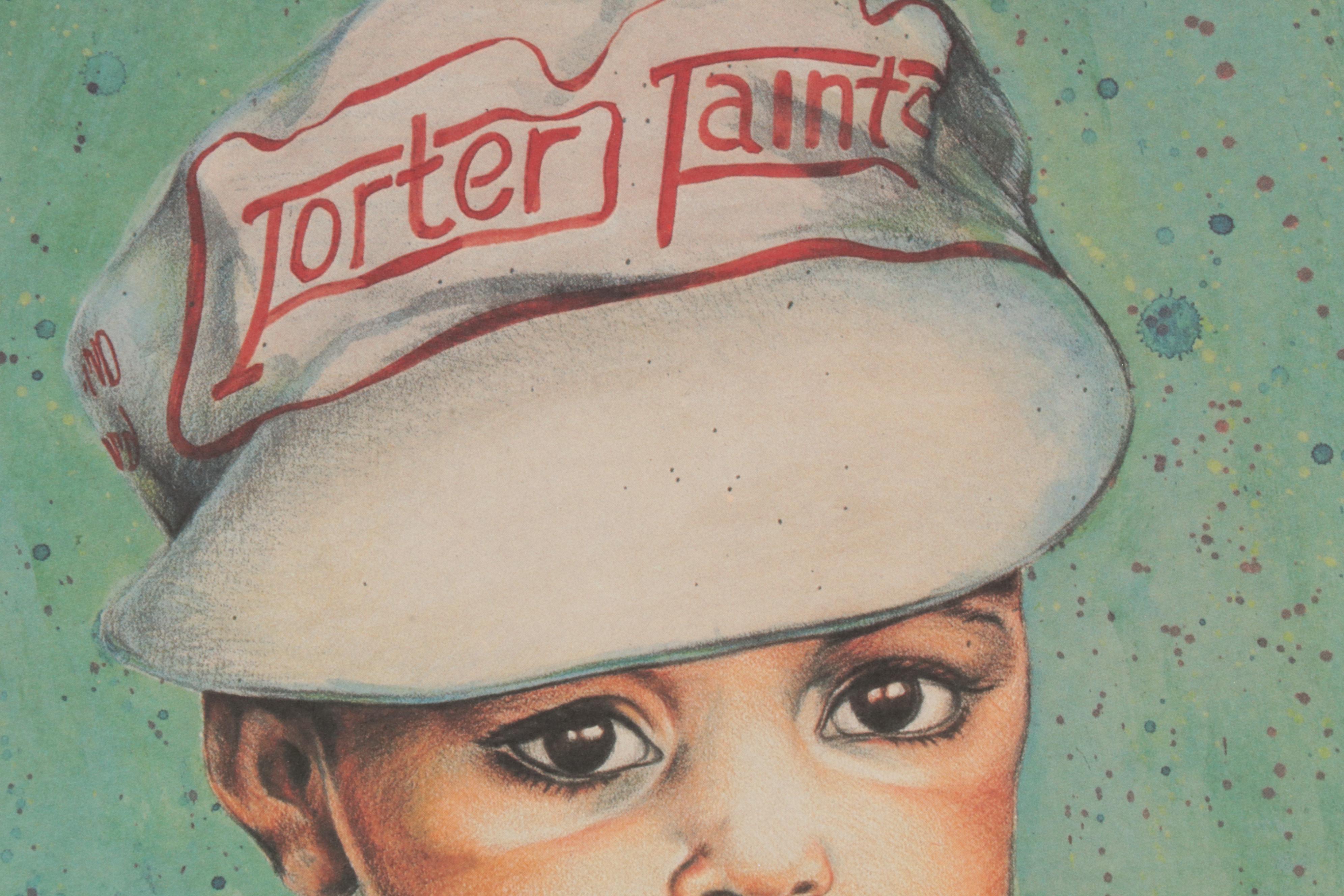 Jim F. Young Offset Lithograph of Young Boy Holding Book, Circa 1970