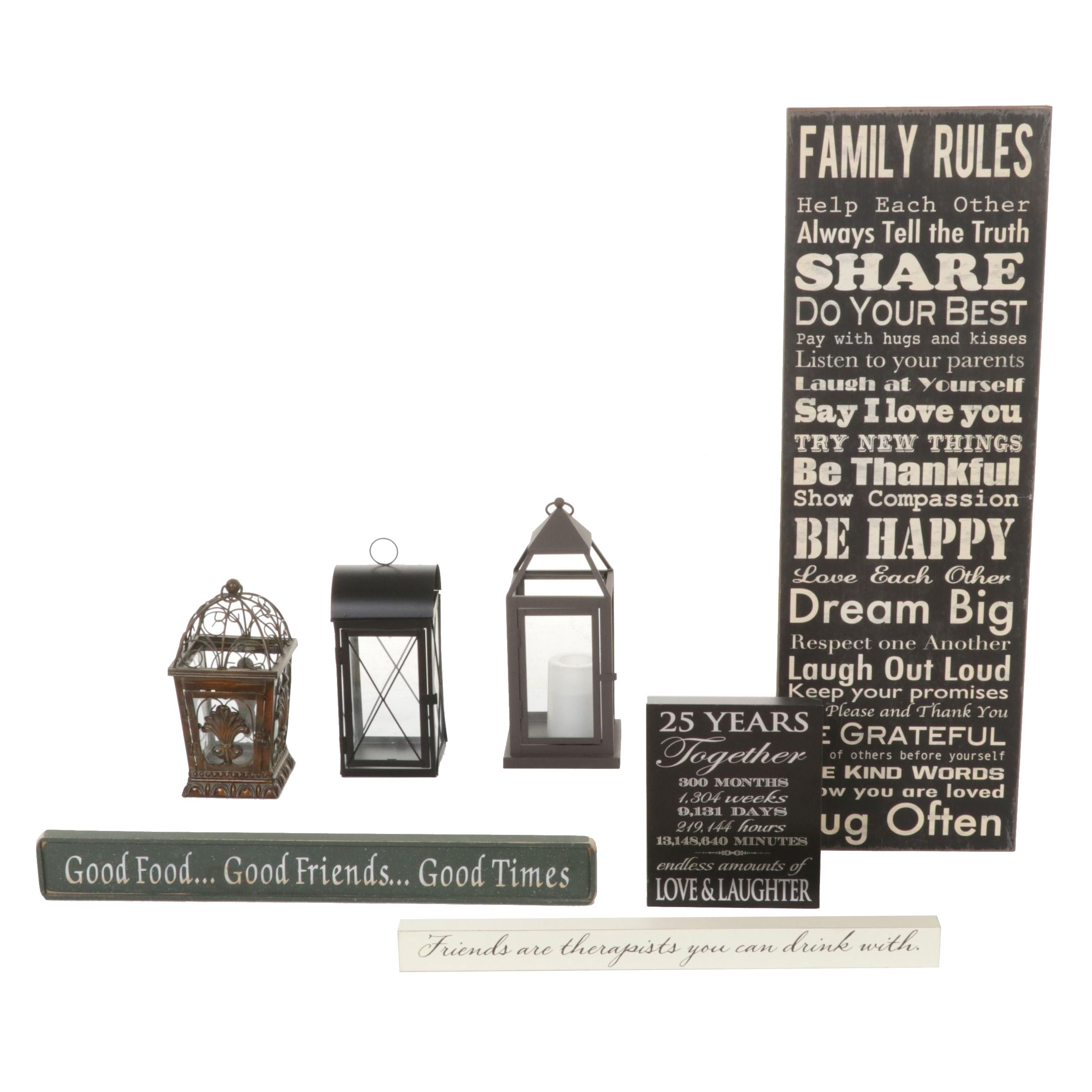 Inspirational Wall Signs and Candle Holders, 21st Century