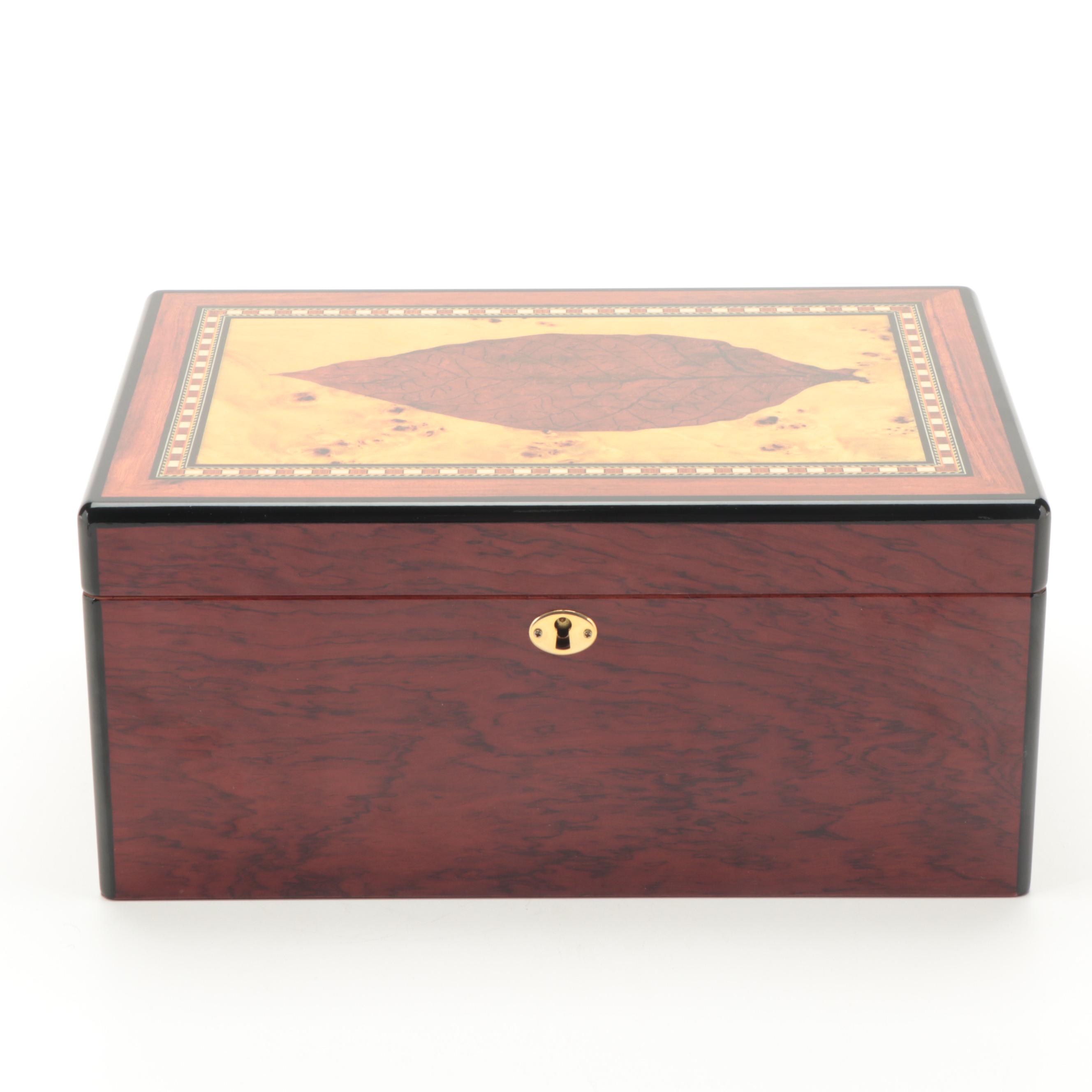 Faux Rosewood Finish Cedar Lined Humidor