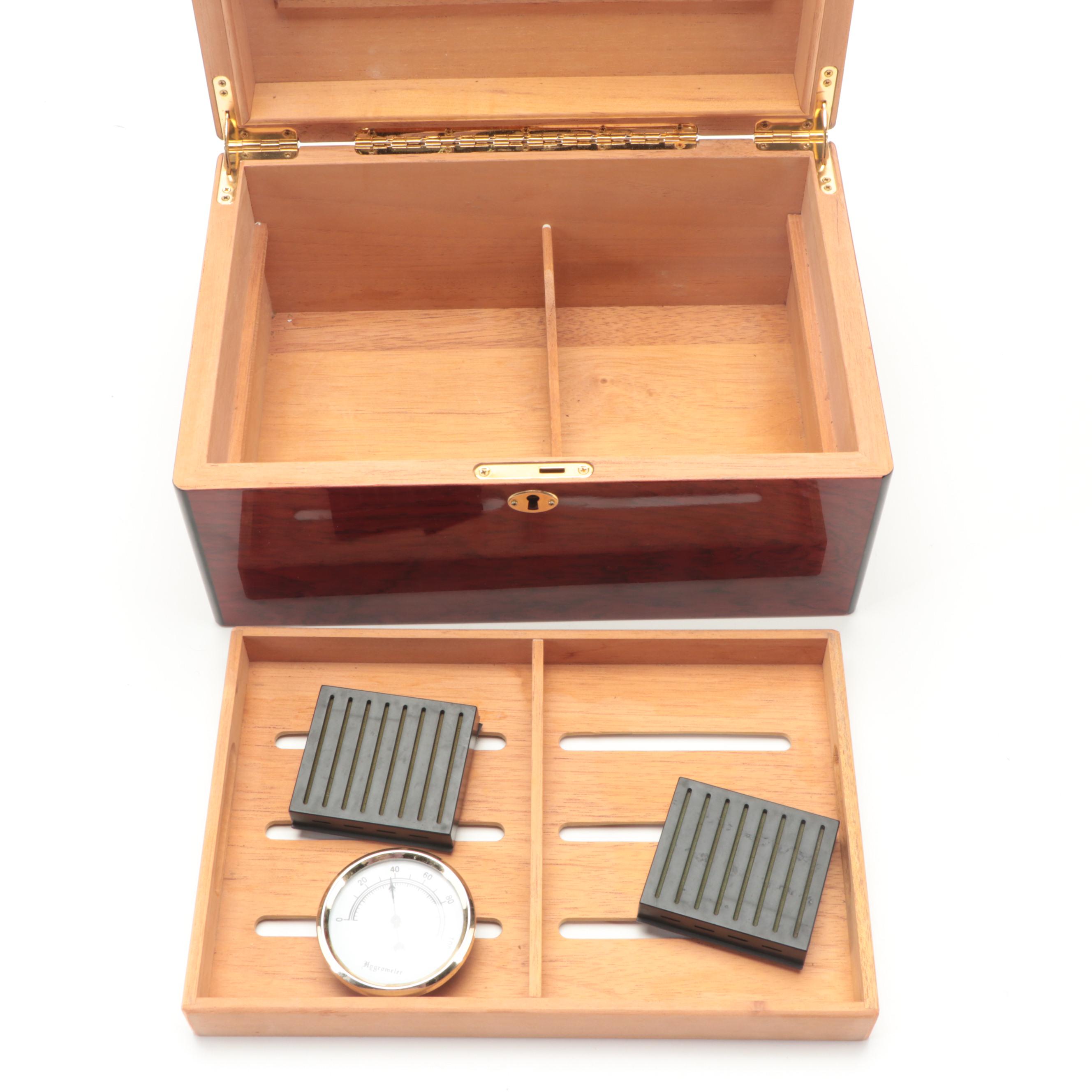 Faux Rosewood Finish Cedar Lined Humidor
