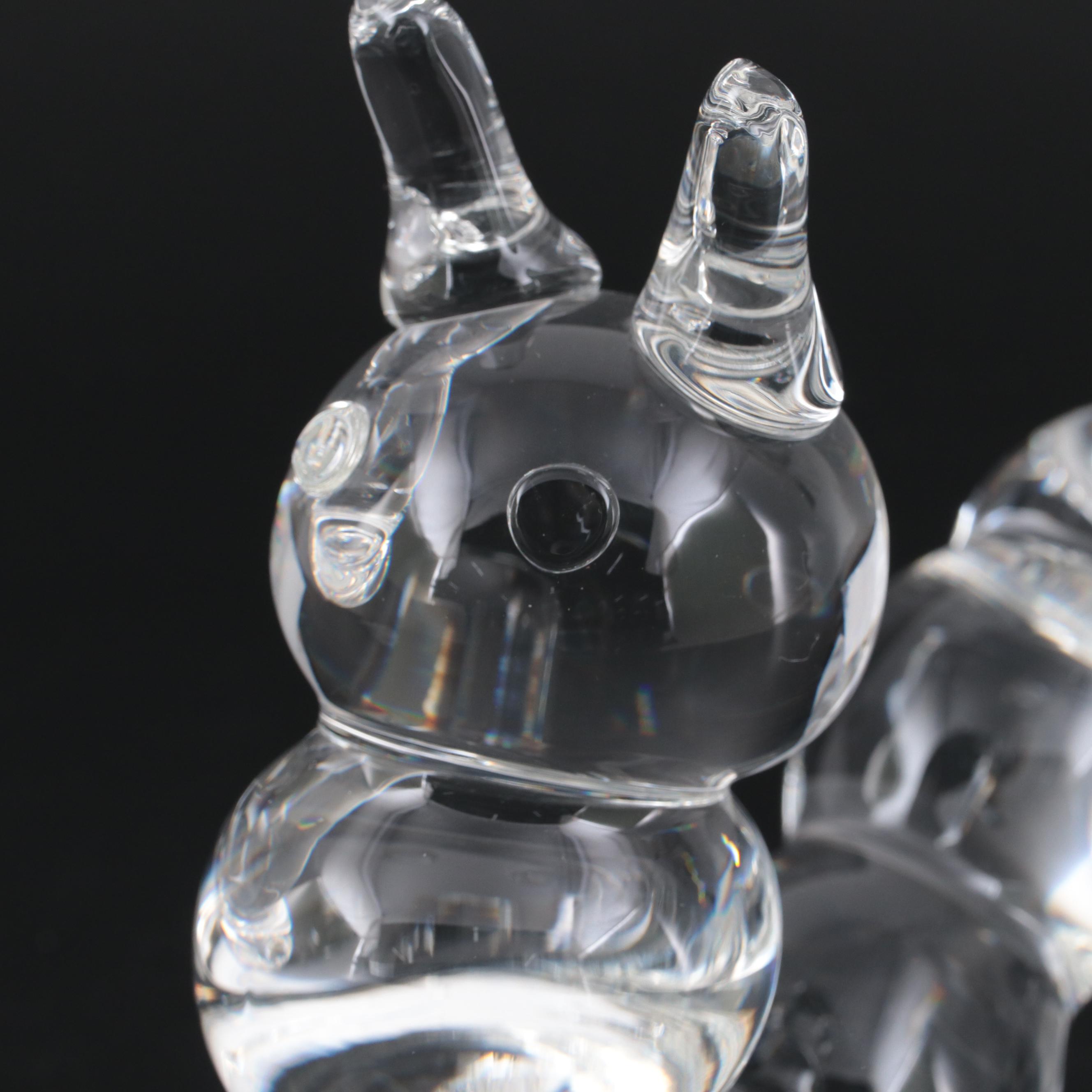 Steuben Art Glass "Caterpillar" Figurine Designed by Paul Yenawine