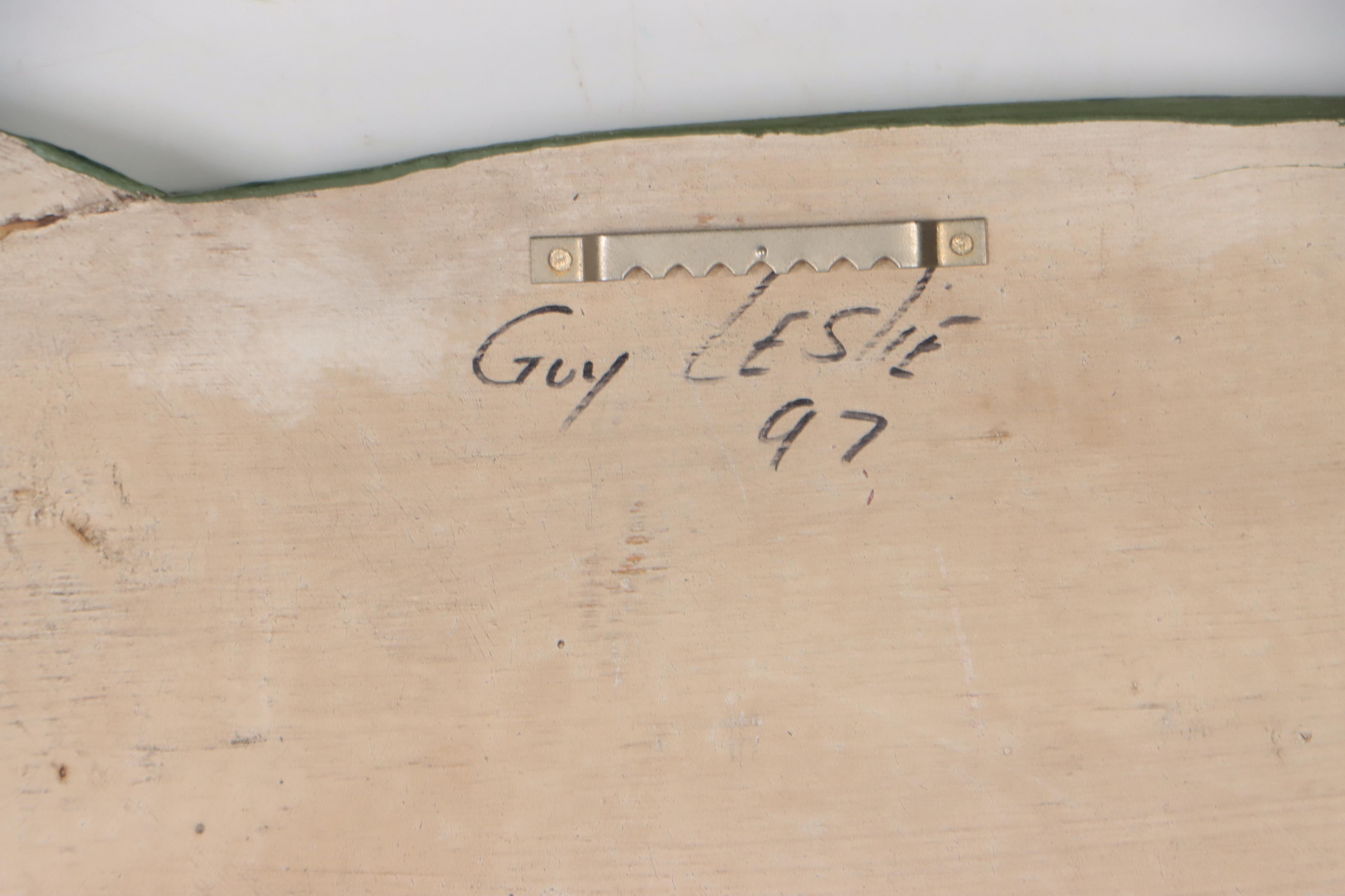 Guy Leslie Carved Wooden Fish Wall Hanging, 1997