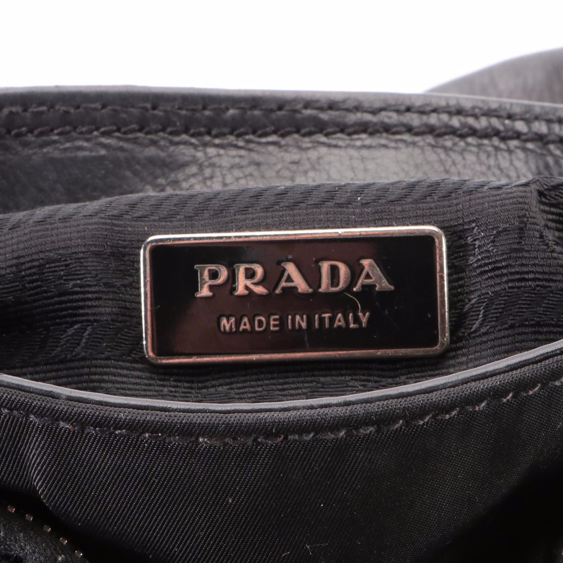 Prada Double Pocket Buckle Flap Bag in Black Nylon Gabardine and Leather