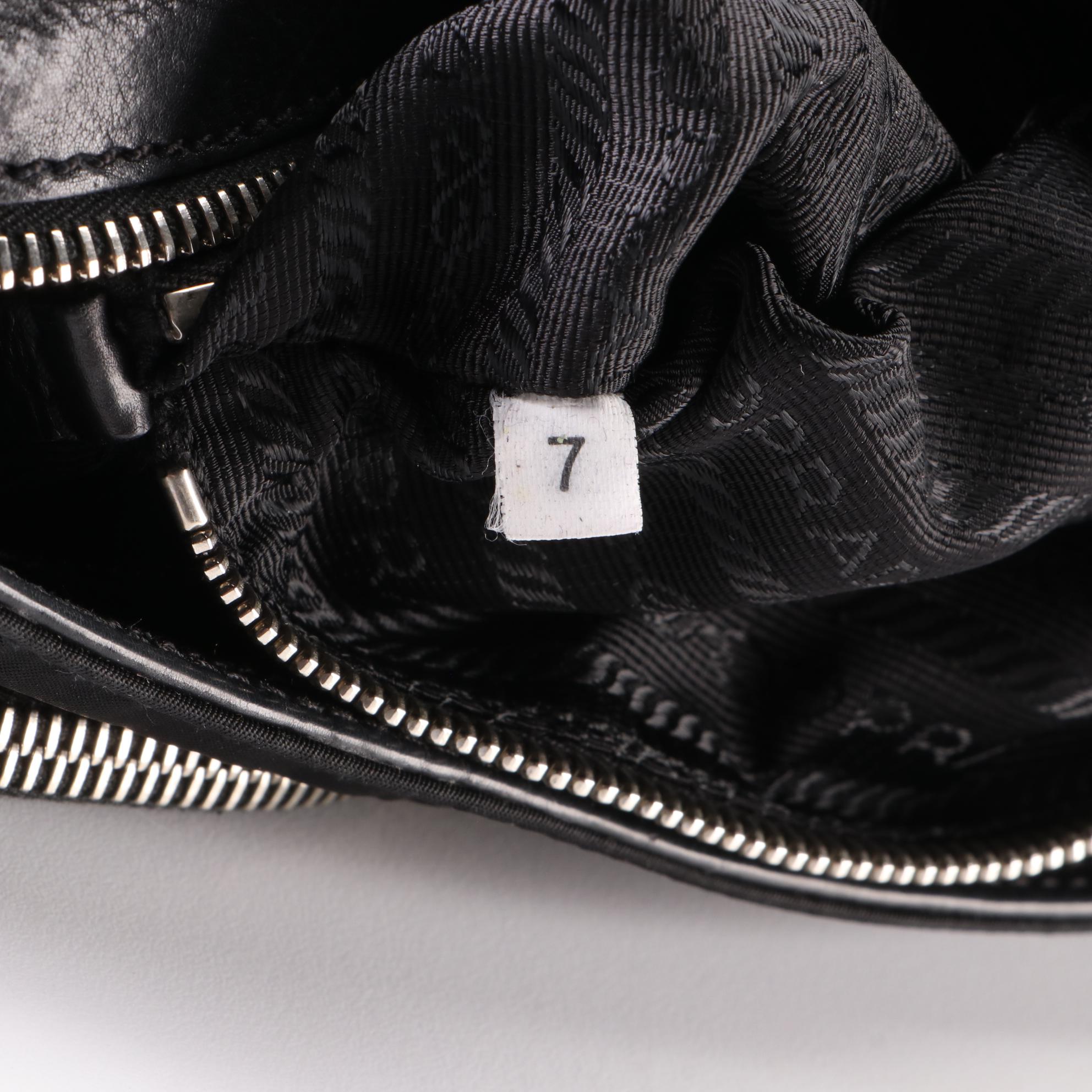 Prada Double Pocket Buckle Flap Bag in Black Nylon Gabardine and Leather