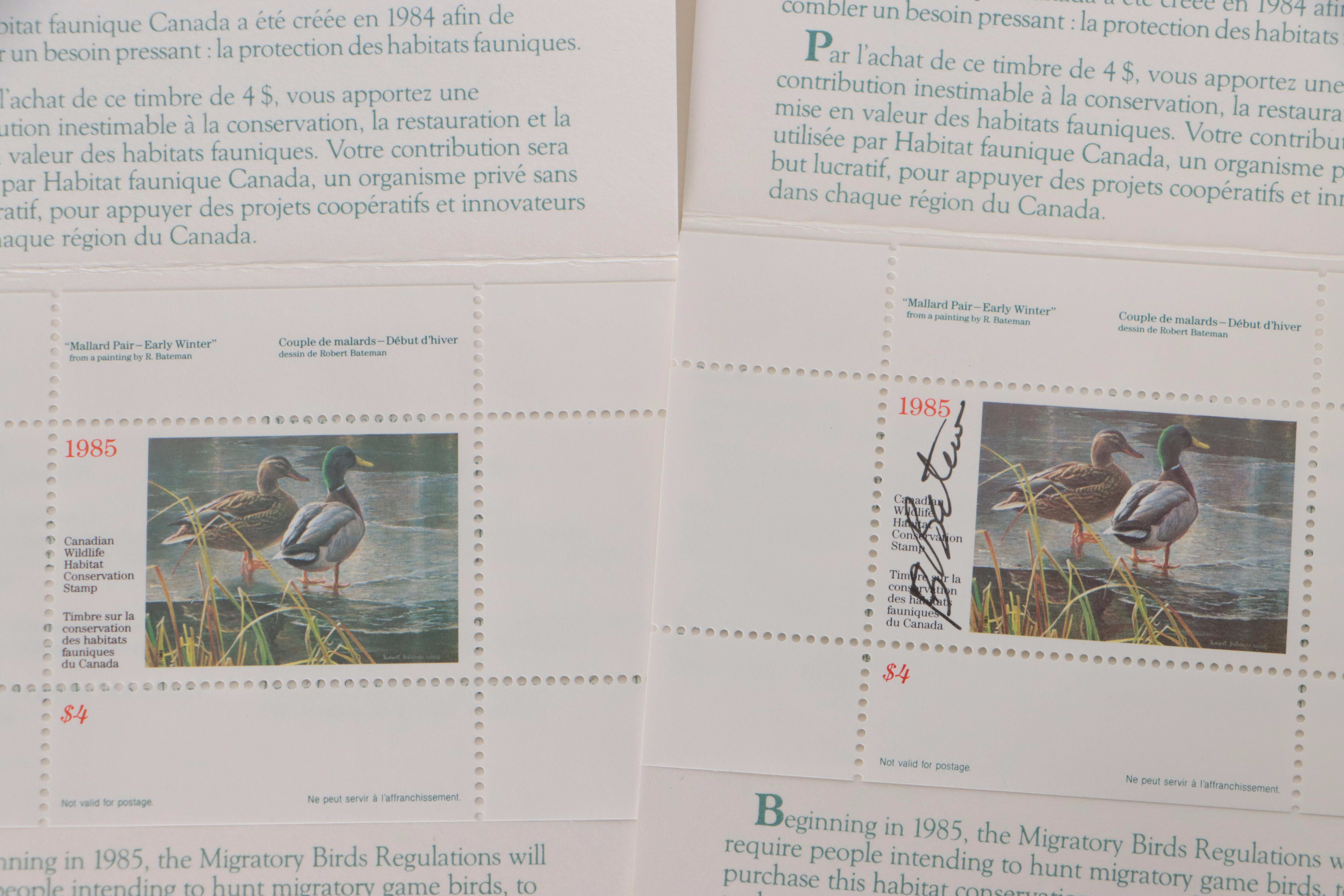 Robert Bateman Offset Lithograph With 24K Gold-Plated Medallion, 1985