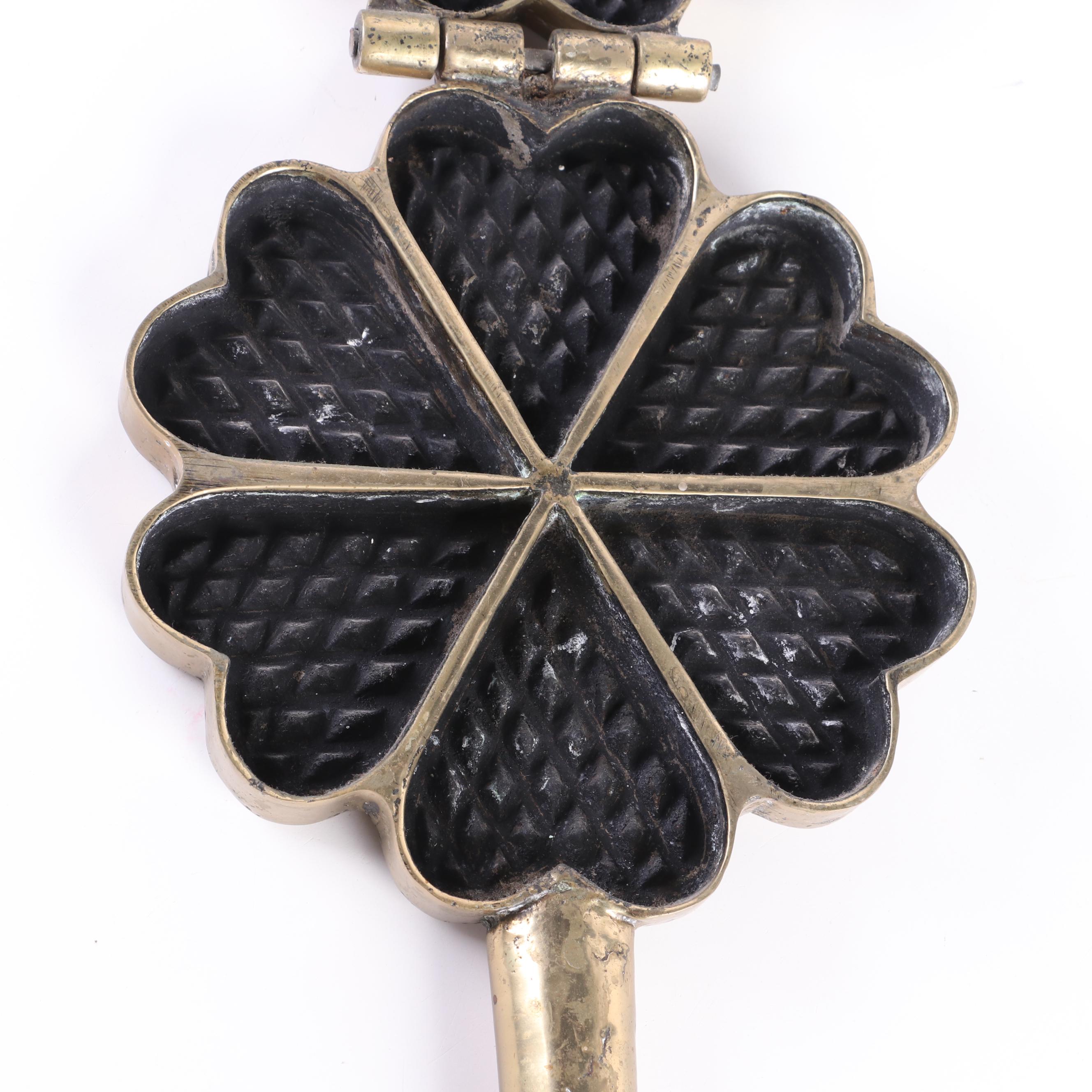European Brass Pizzelle or Waffle Iron, 19th Century