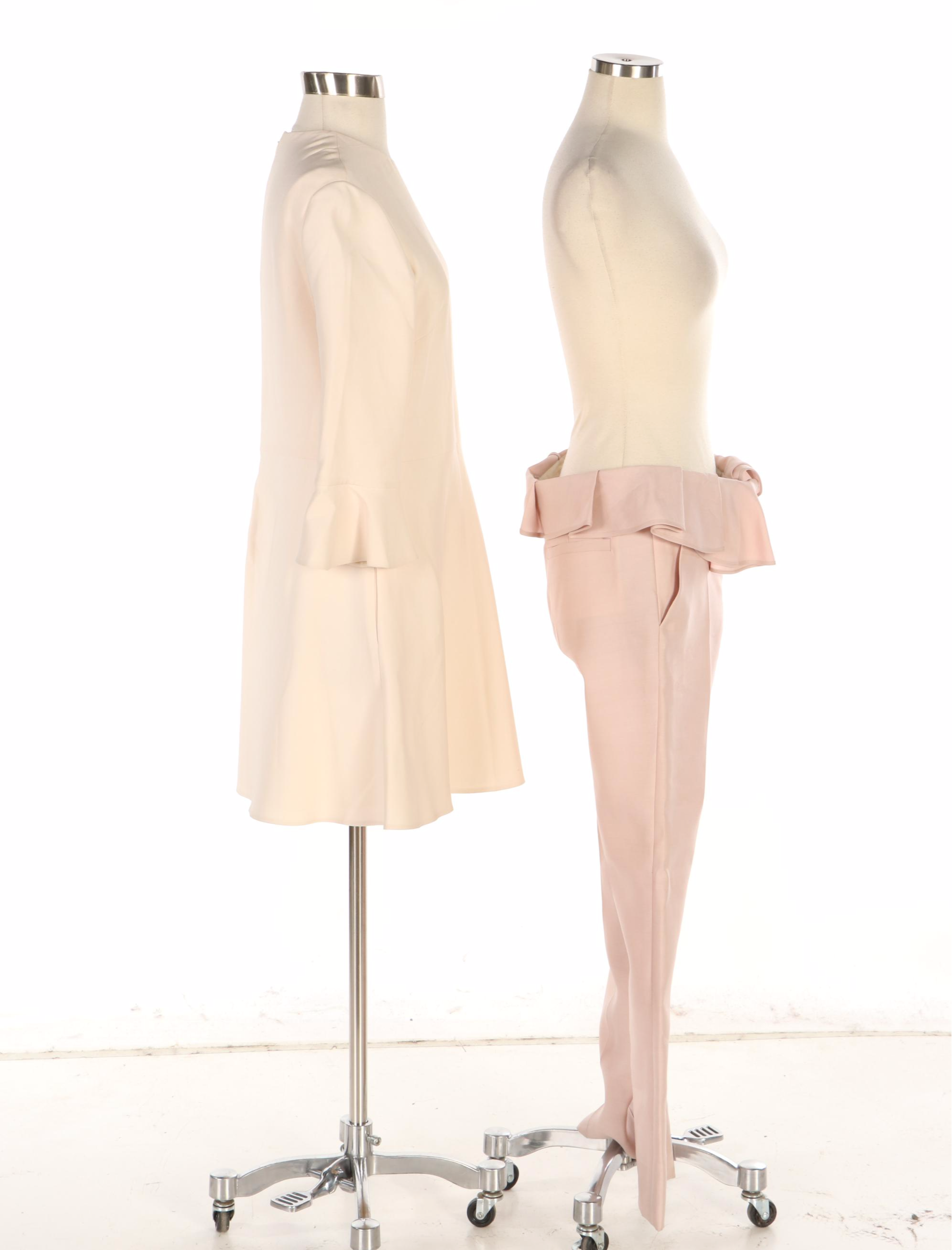 Valentino Ruffle Sleeve Dress and Ruffle Waist Pants