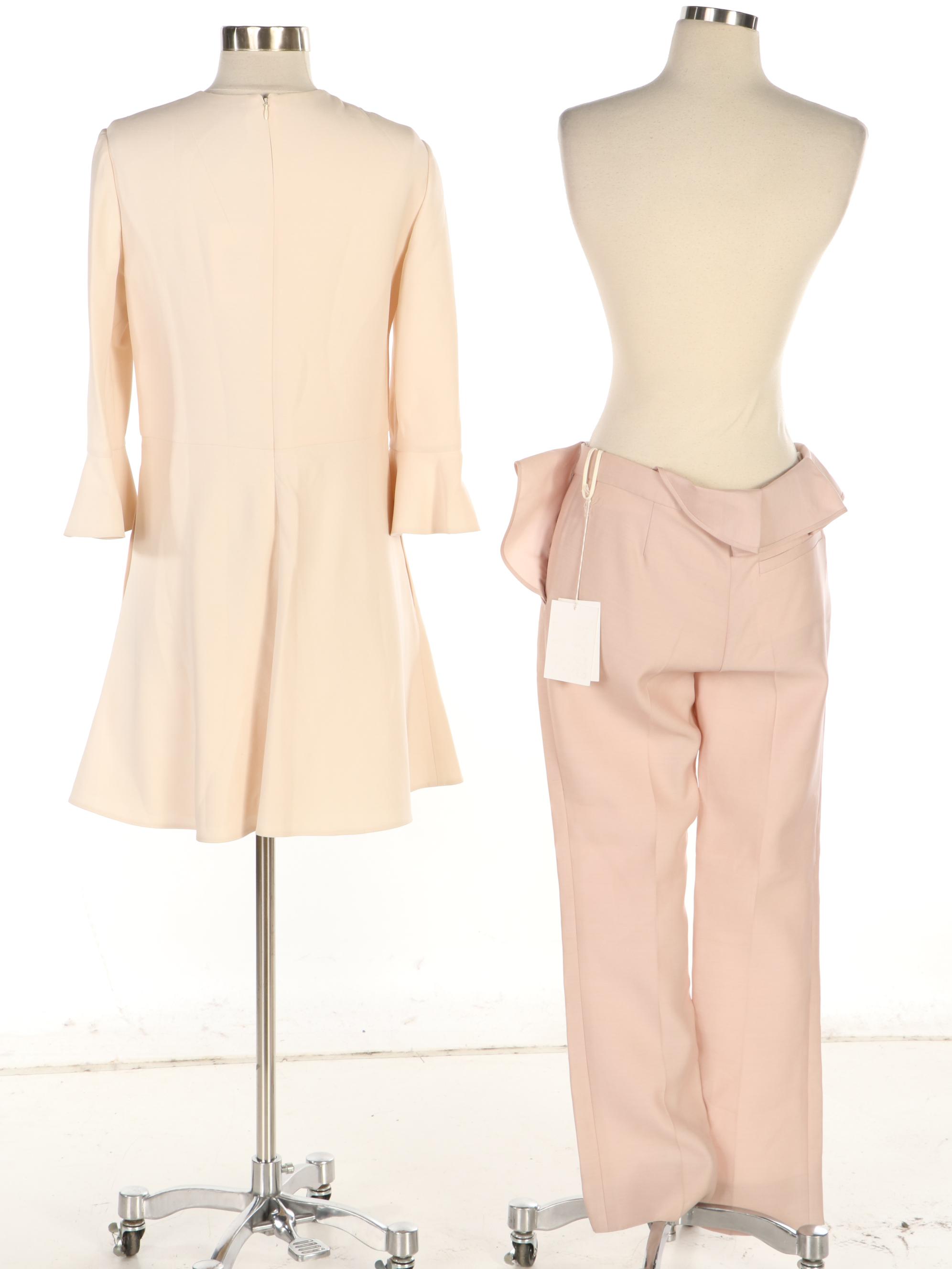 Valentino Ruffle Sleeve Dress and Ruffle Waist Pants