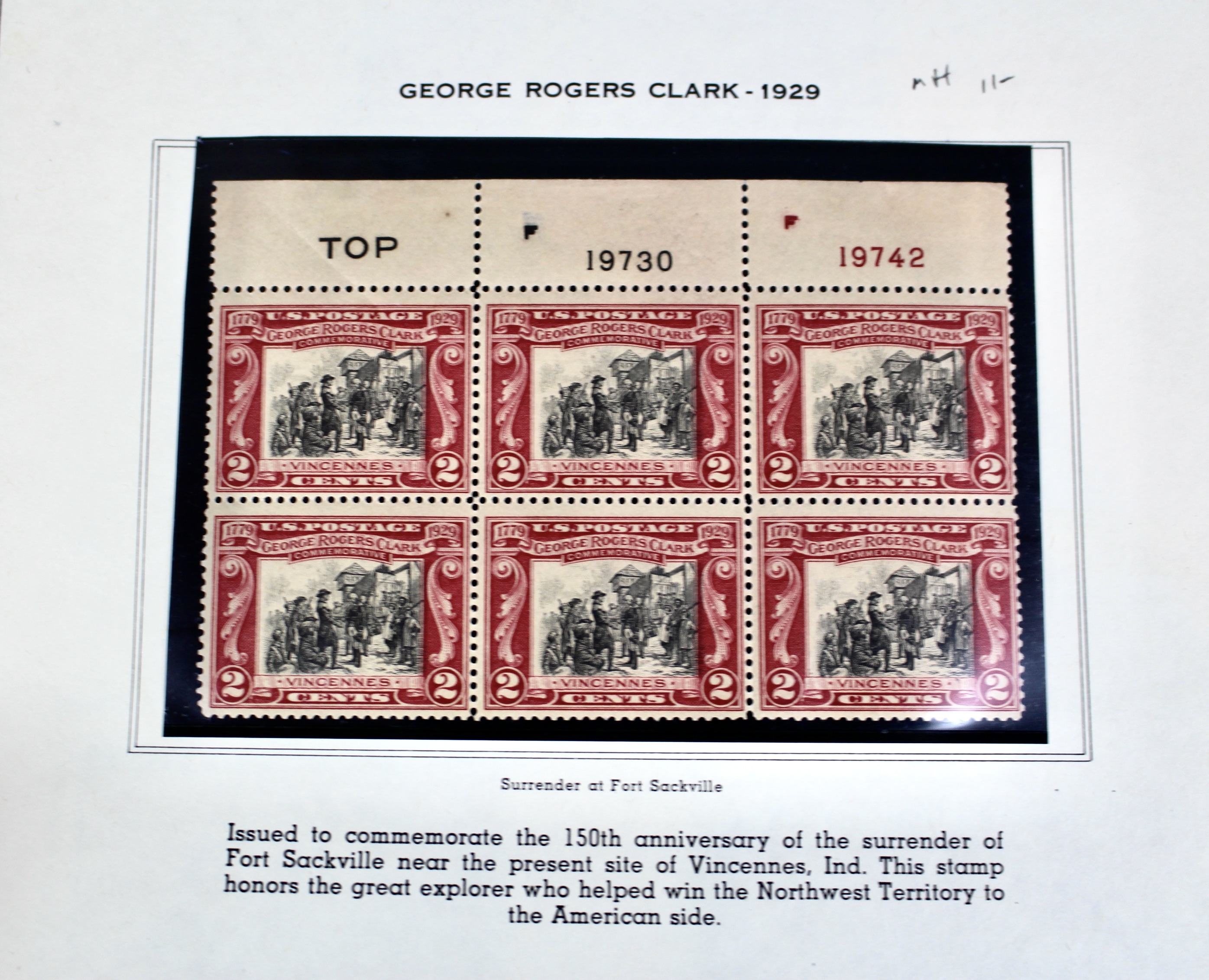 Twelve Early U.S. Stamp Plate Blocks