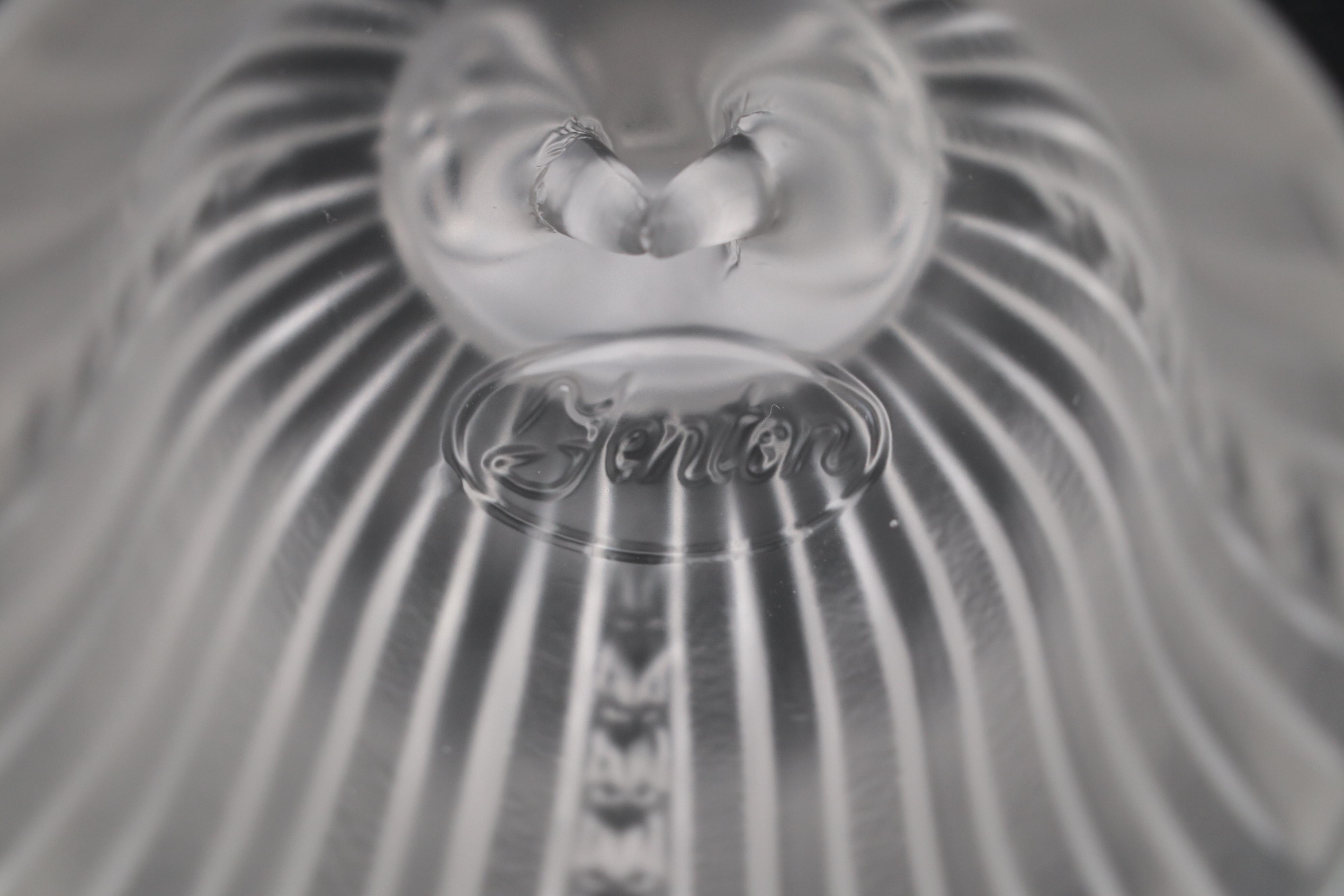 Tiffany & Co. Crystal Paperweight with Mikasa "Deco" Bowl and Fenton Bell