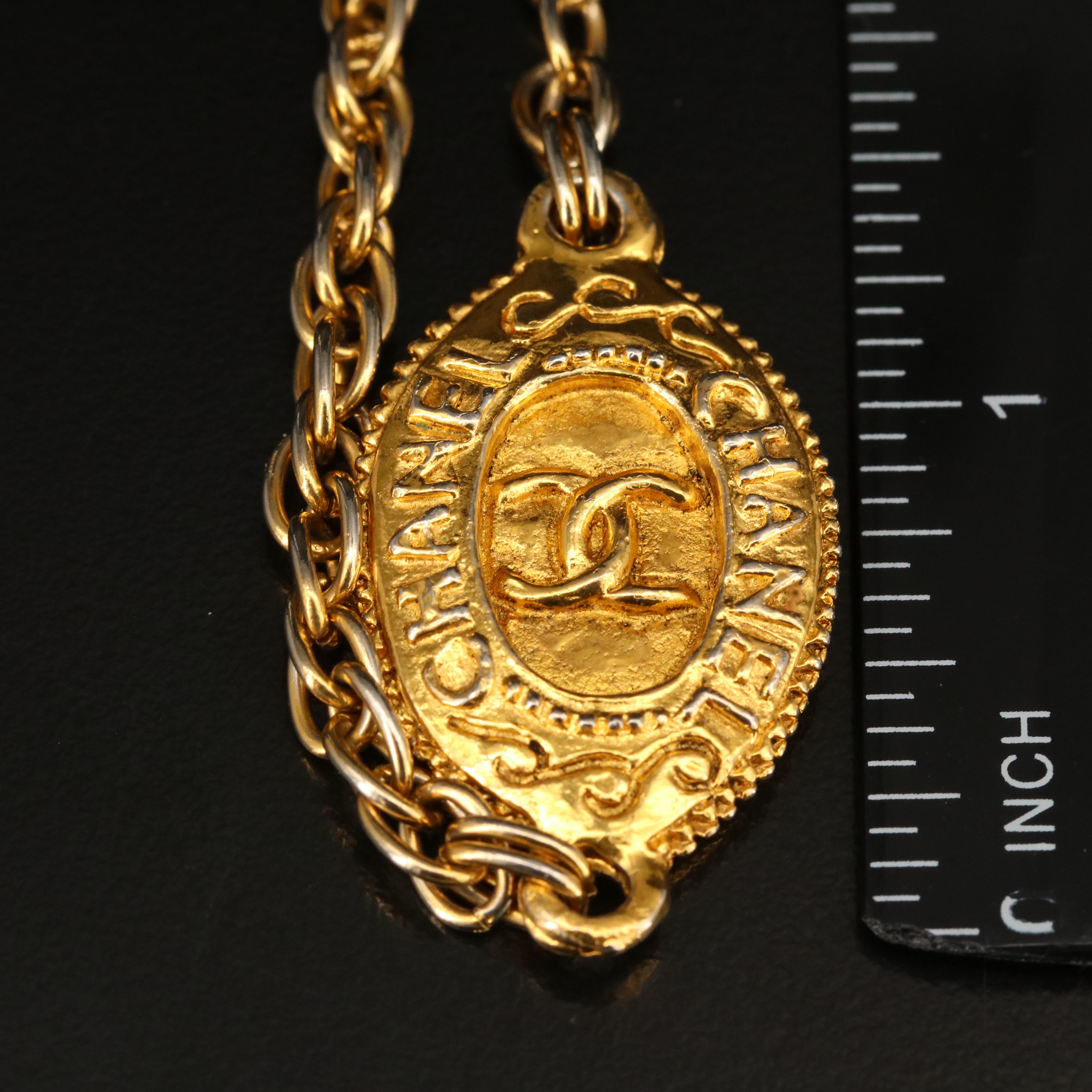 Chanel CC Logo Station Necklace