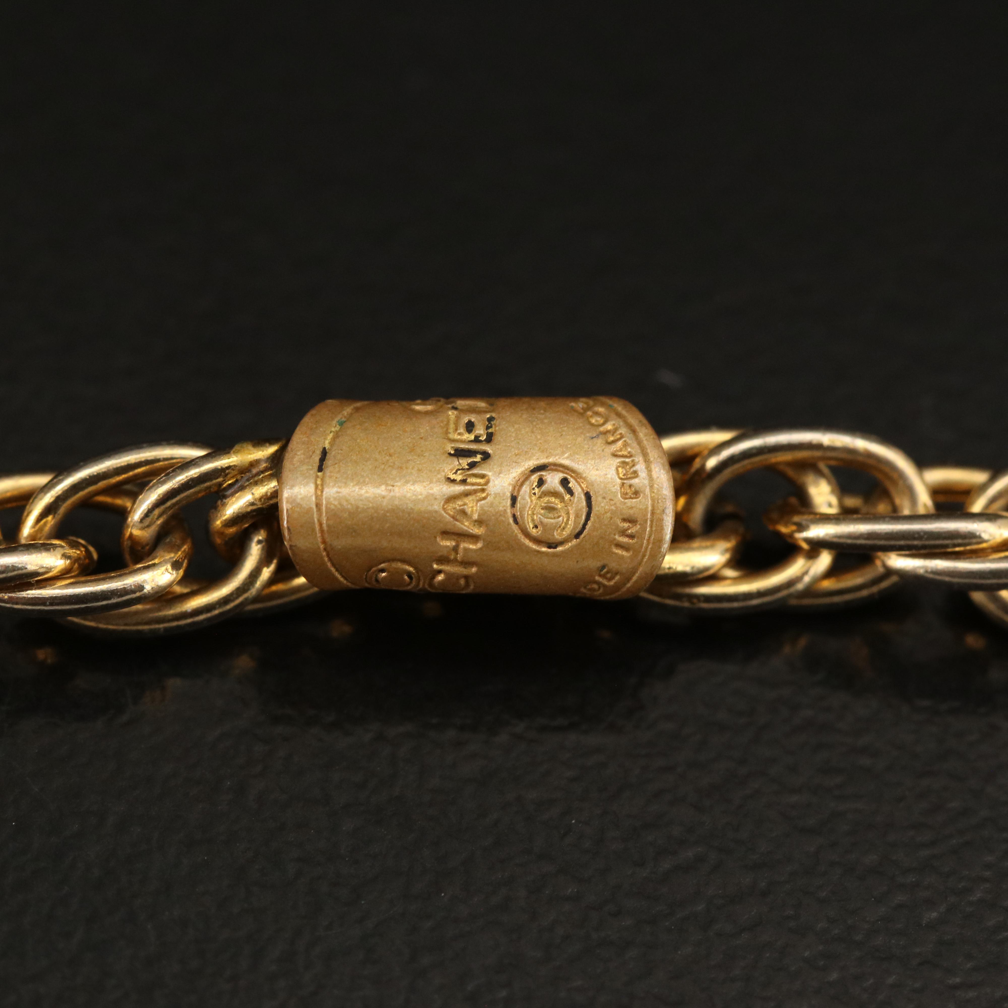 Chanel CC Logo Station Necklace