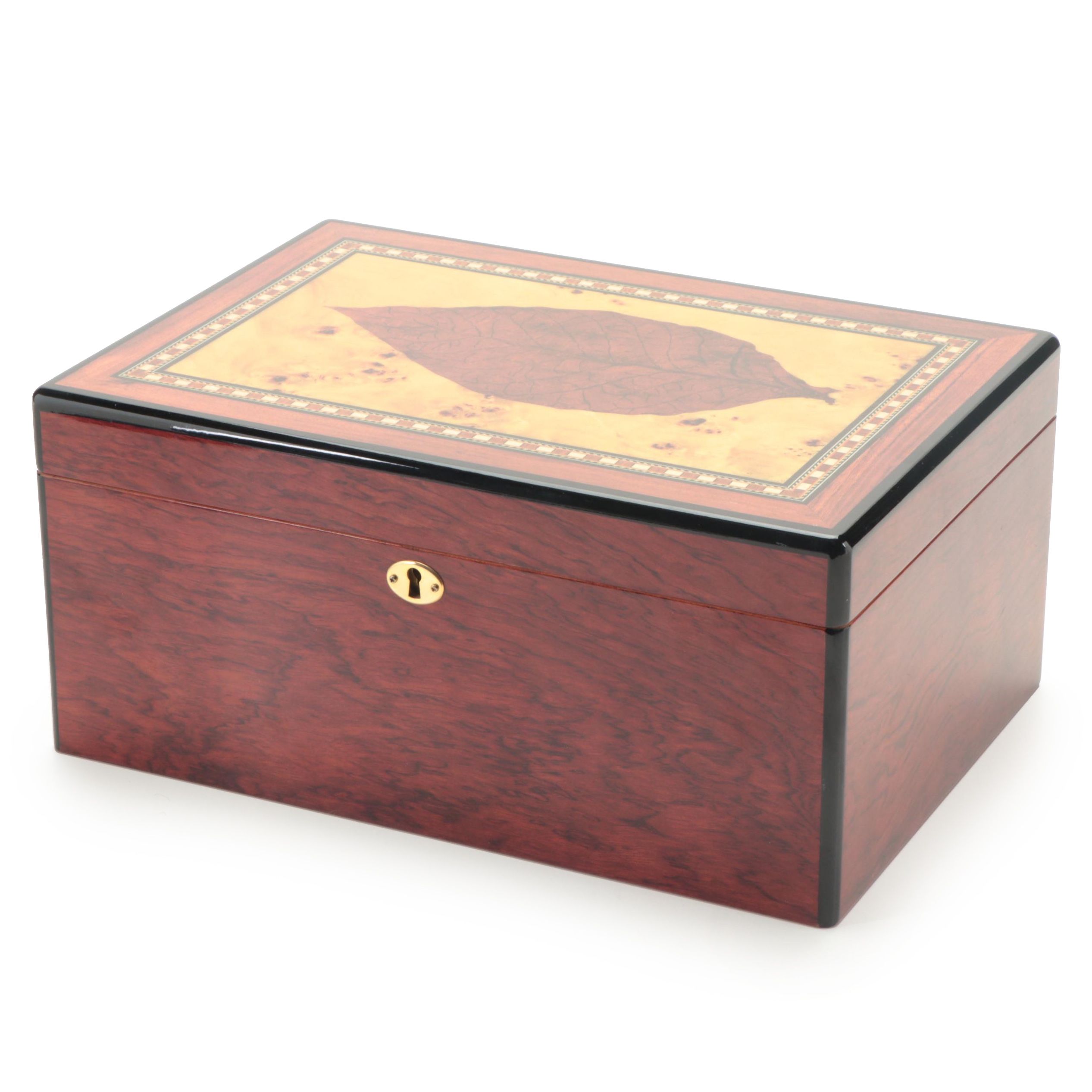 Faux Rosewood Finish Cedar Lined Humidor