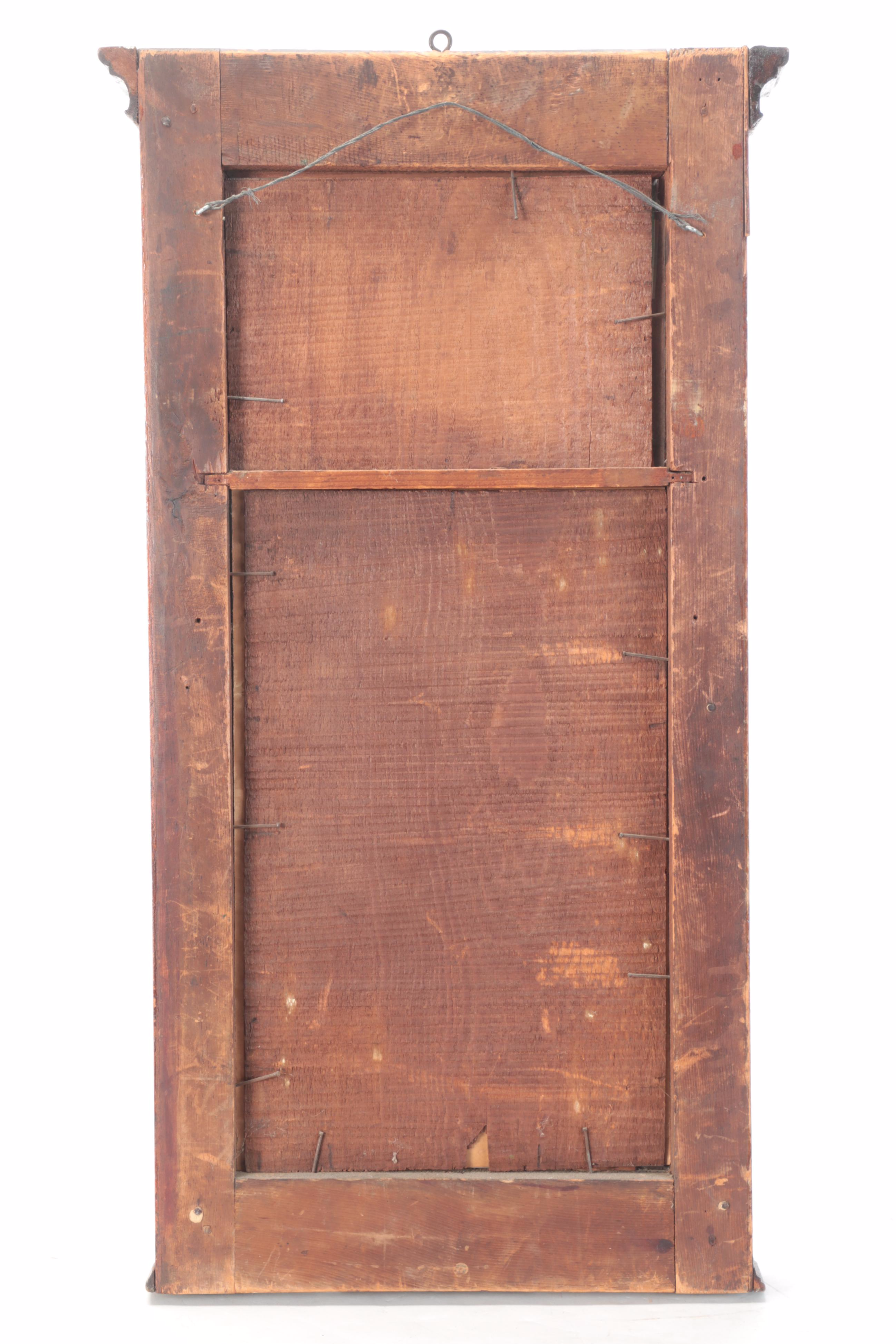 Late Federal Églomisé Mahogany Split Column Wall Mirror