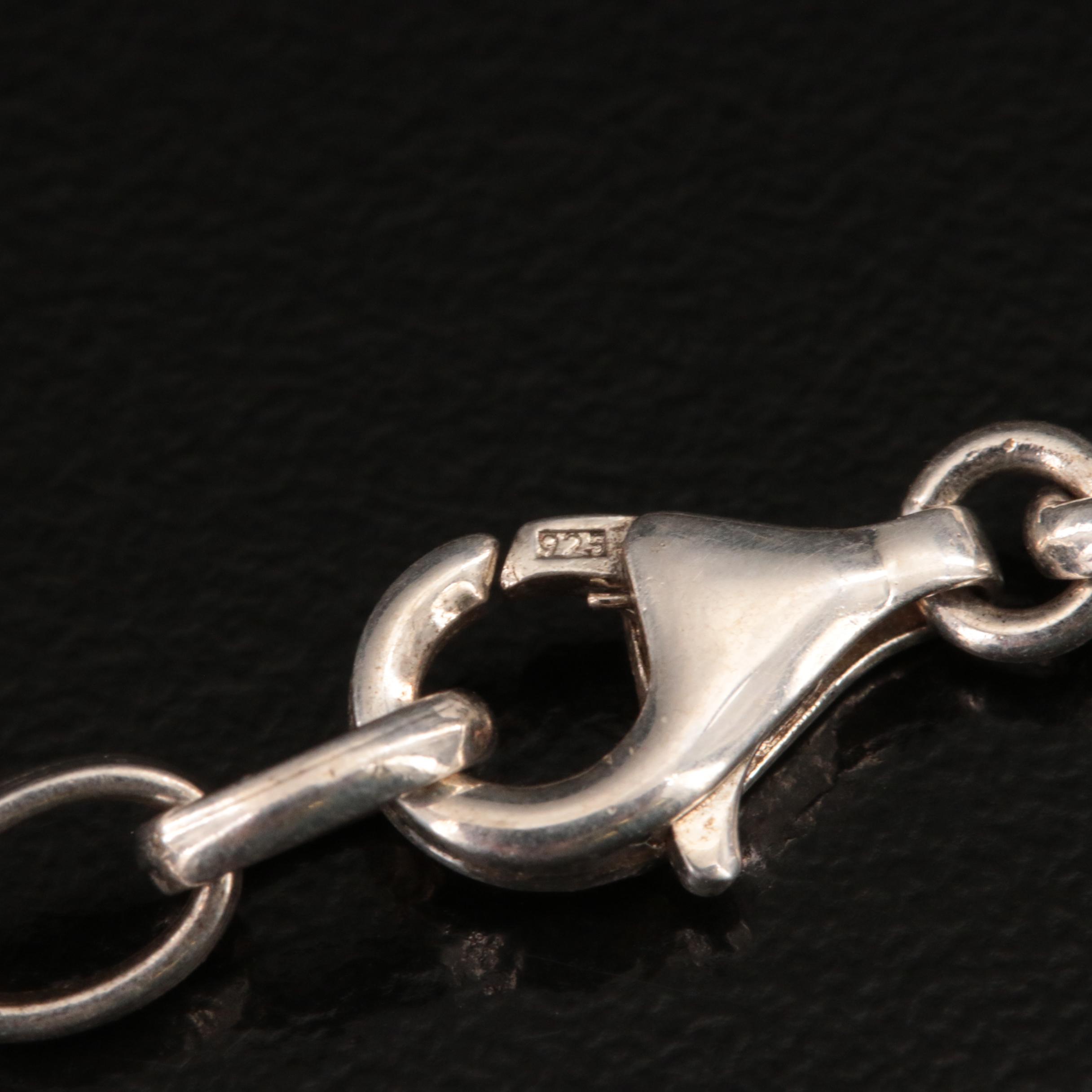 East Asian Style Sterling Jadeite Necklace