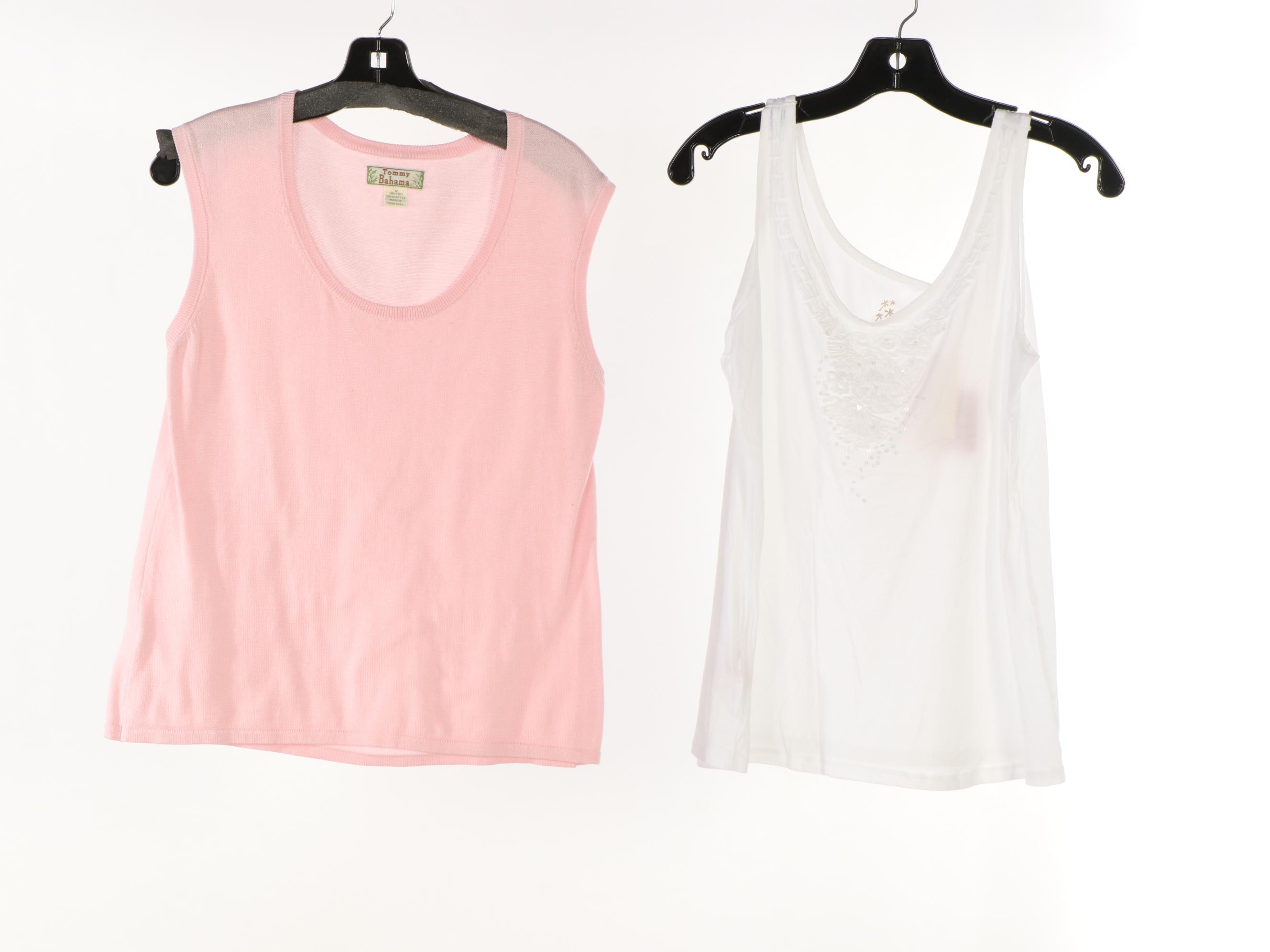 Tommy Bahama Knit Shell, Embellished Tank, Print Capris, and Knit Skirts