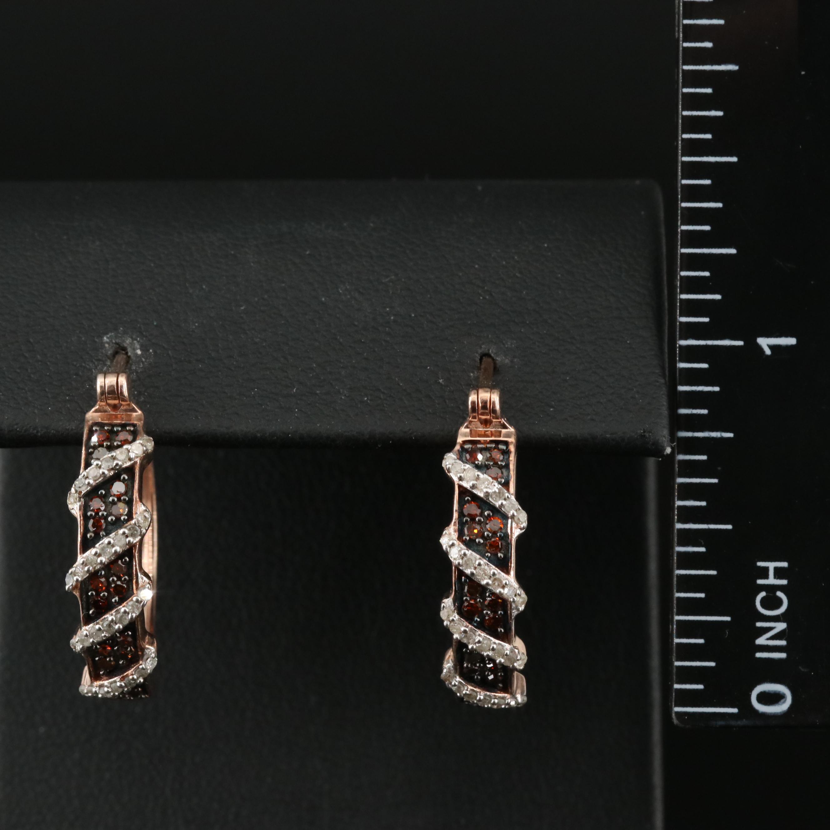 Sterling Diamond Infinity Necklace and Hoop Earrings