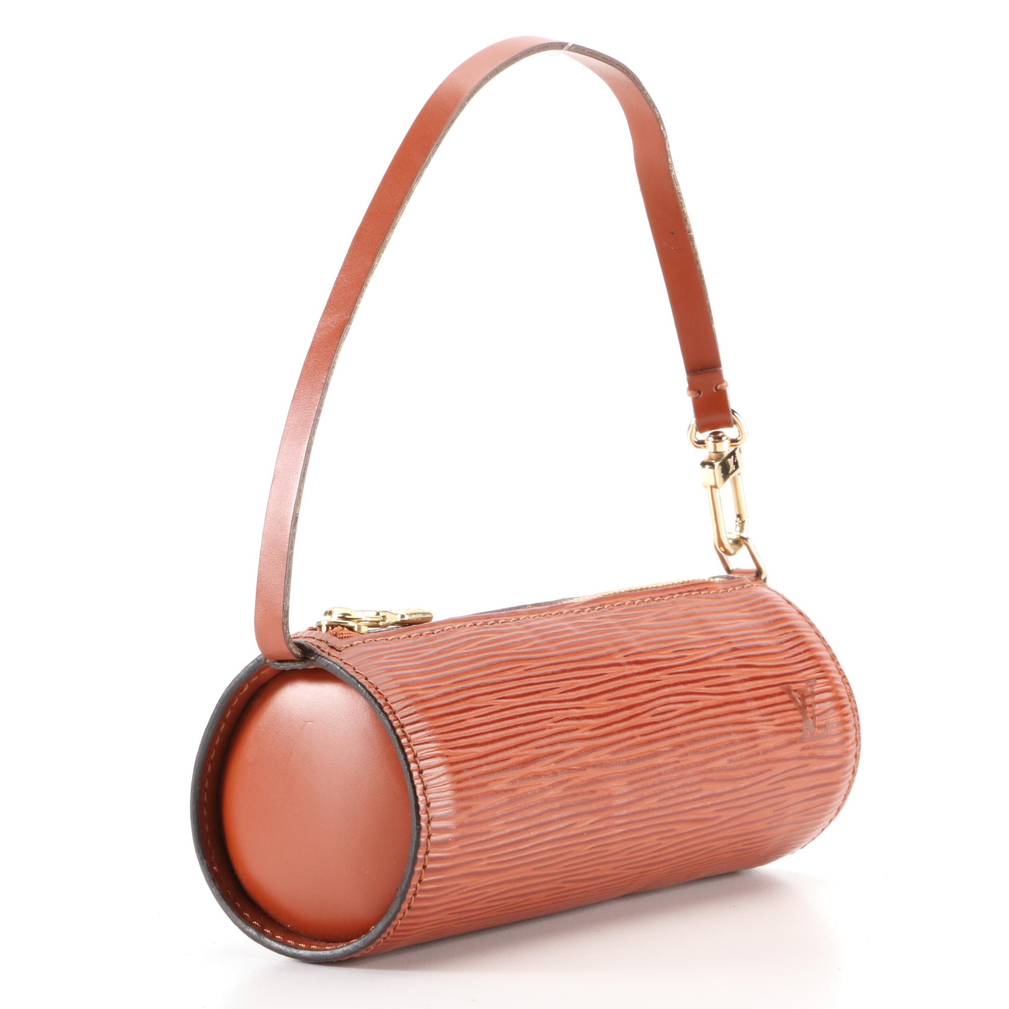 Louis Vuitton Soufflot Trousse Ronde in Kenyan Fawn Epi and Smooth Leather