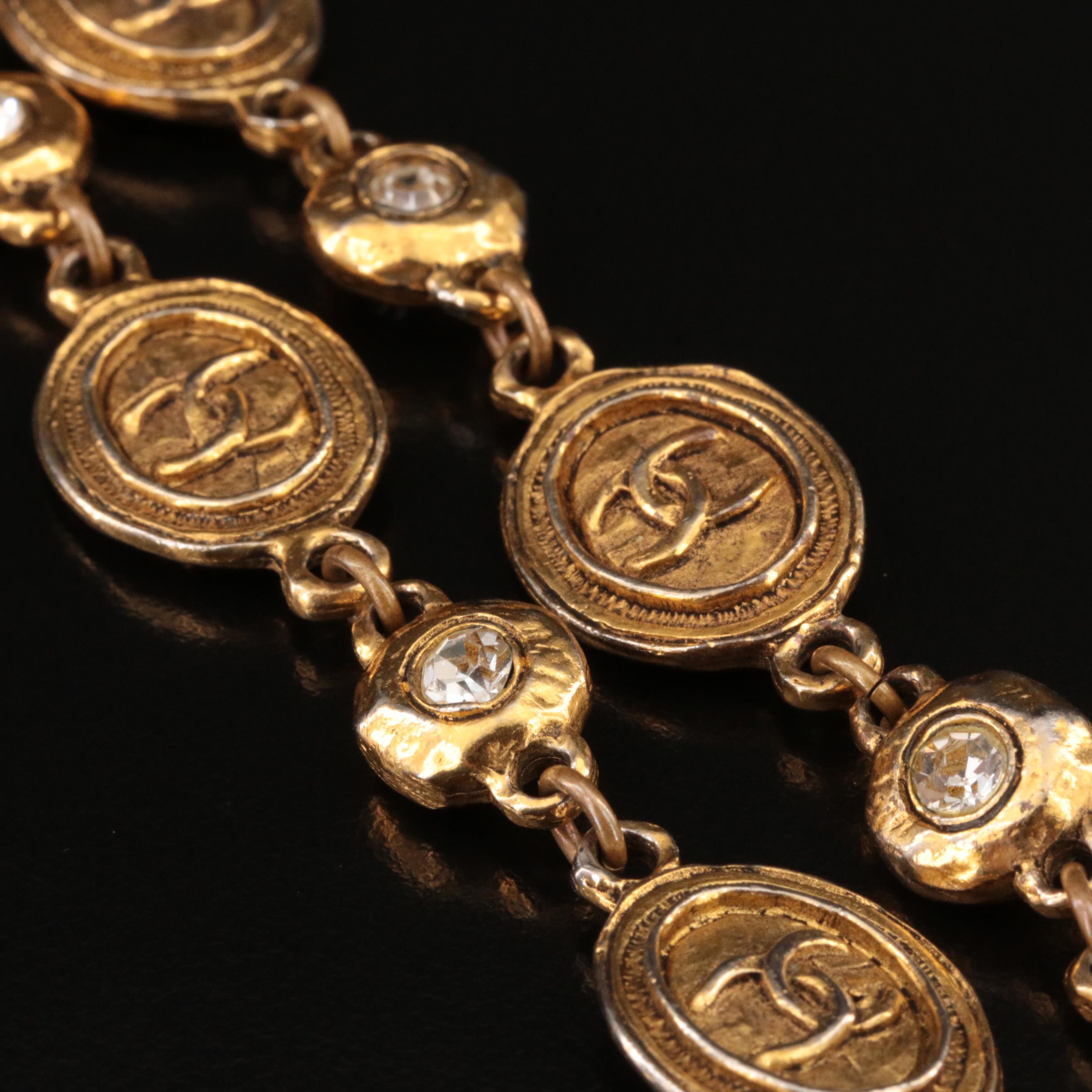 Chanel Rhinestone Station Necklace