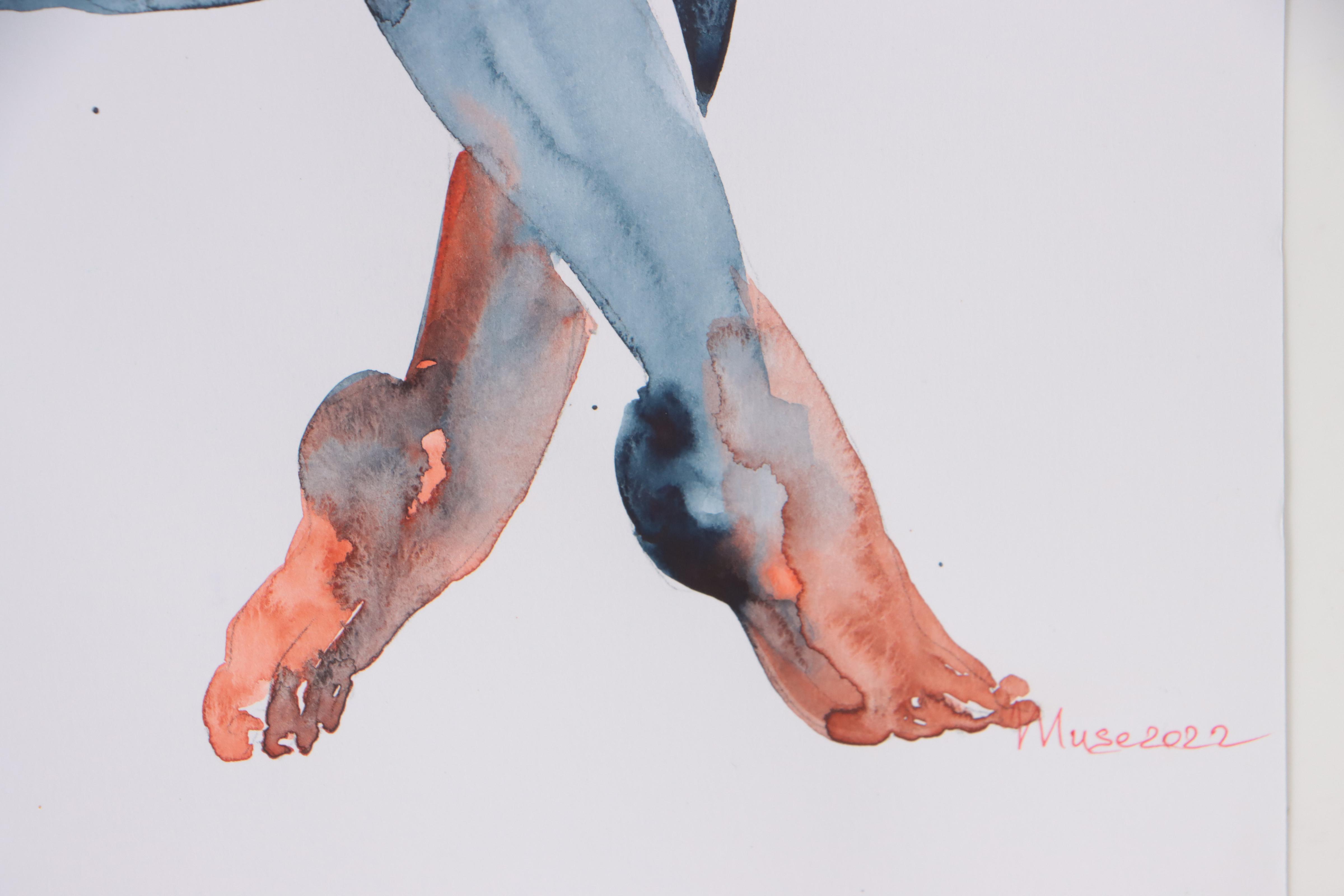 Watercolor Painting of Nude, 2022