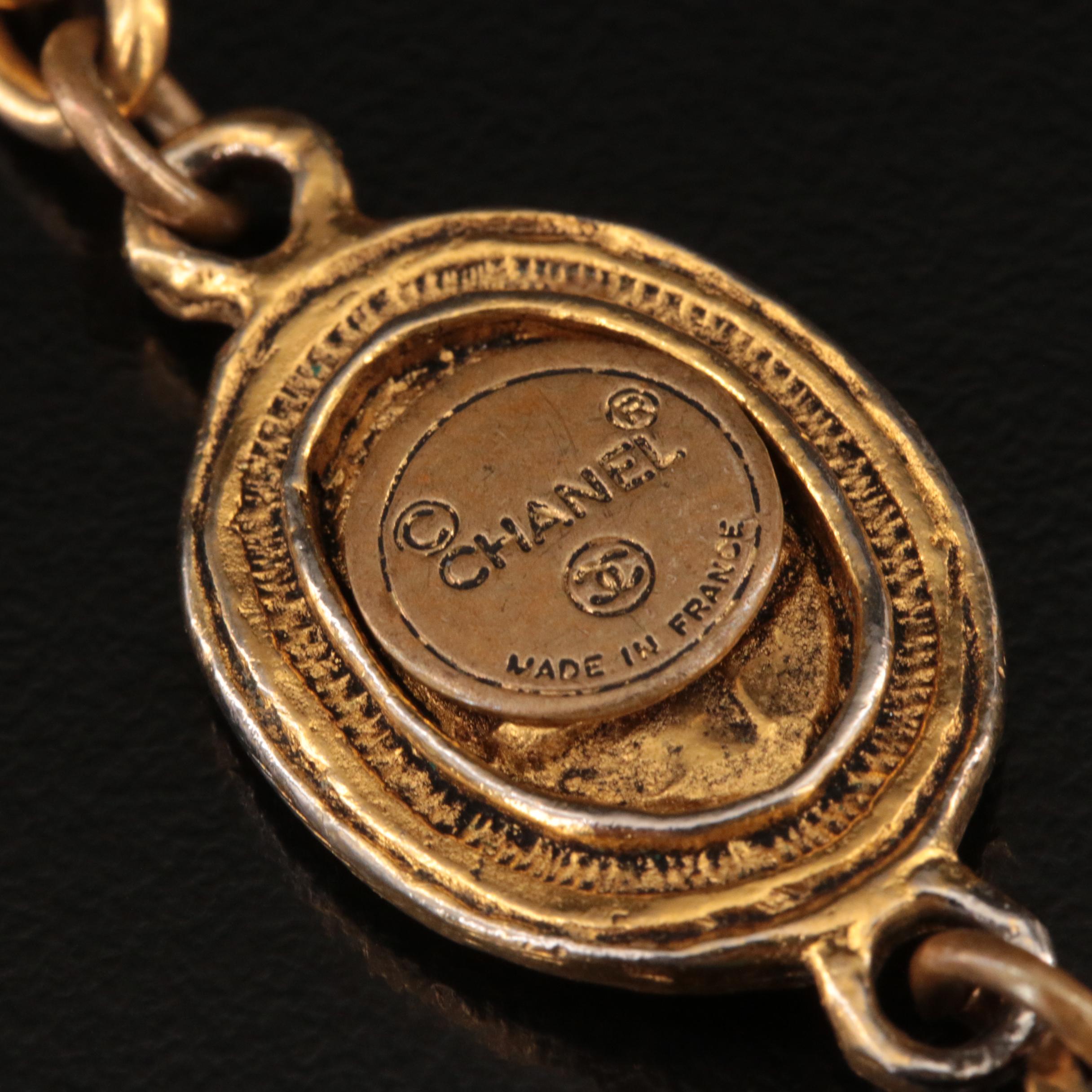 Chanel Rhinestone Station Necklace