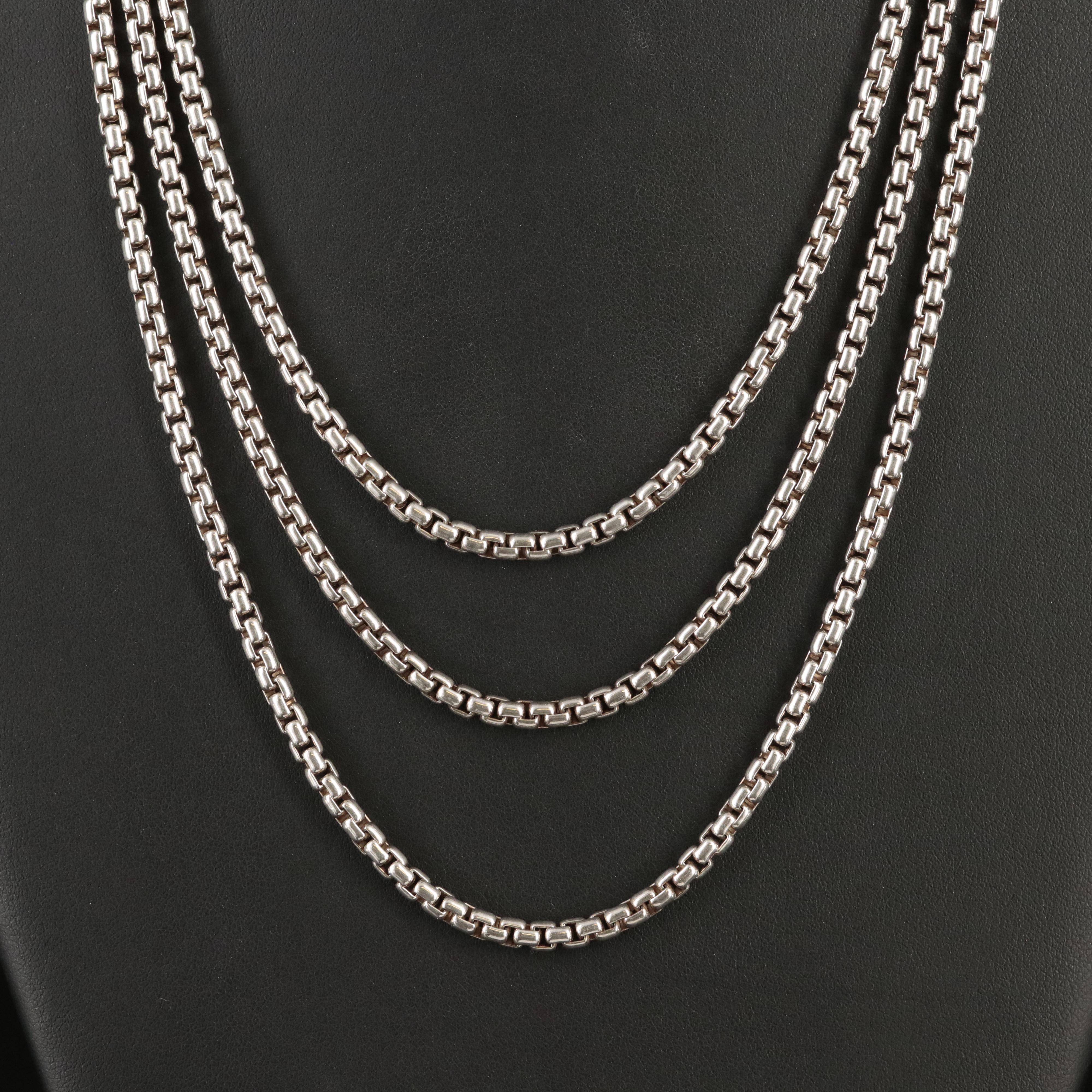 David Yurman Sterling Box Chain Necklace