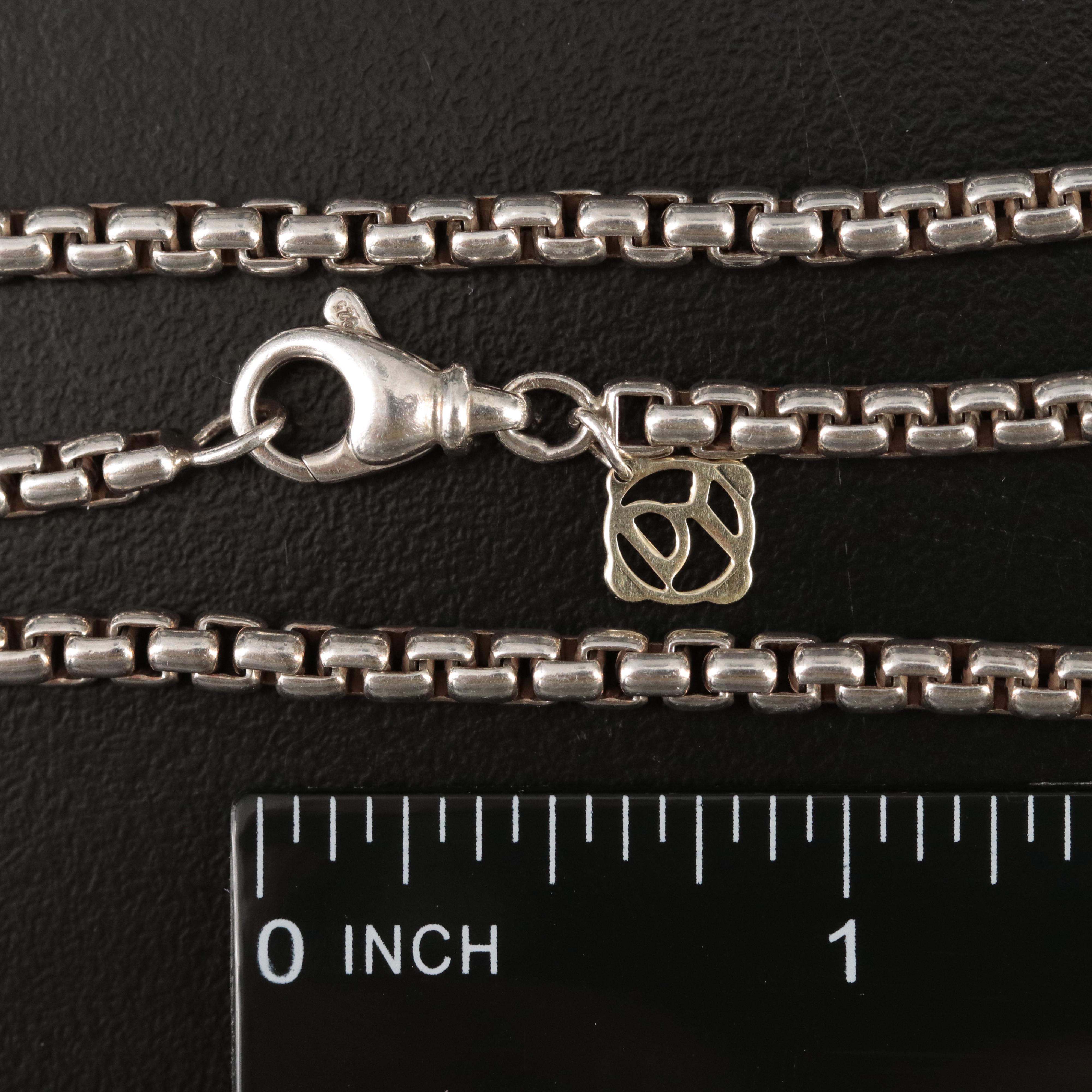 David Yurman Sterling Box Chain Necklace