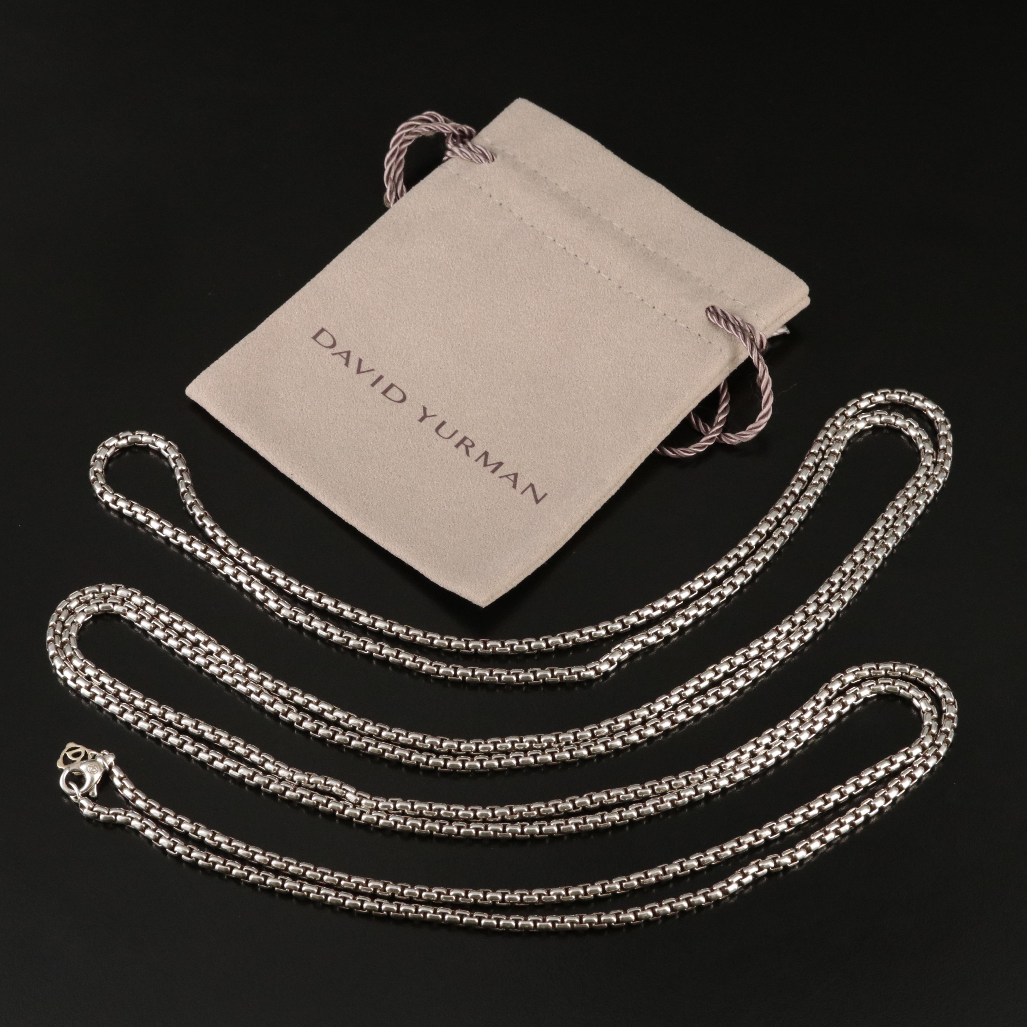 David Yurman Sterling Box Chain Necklace