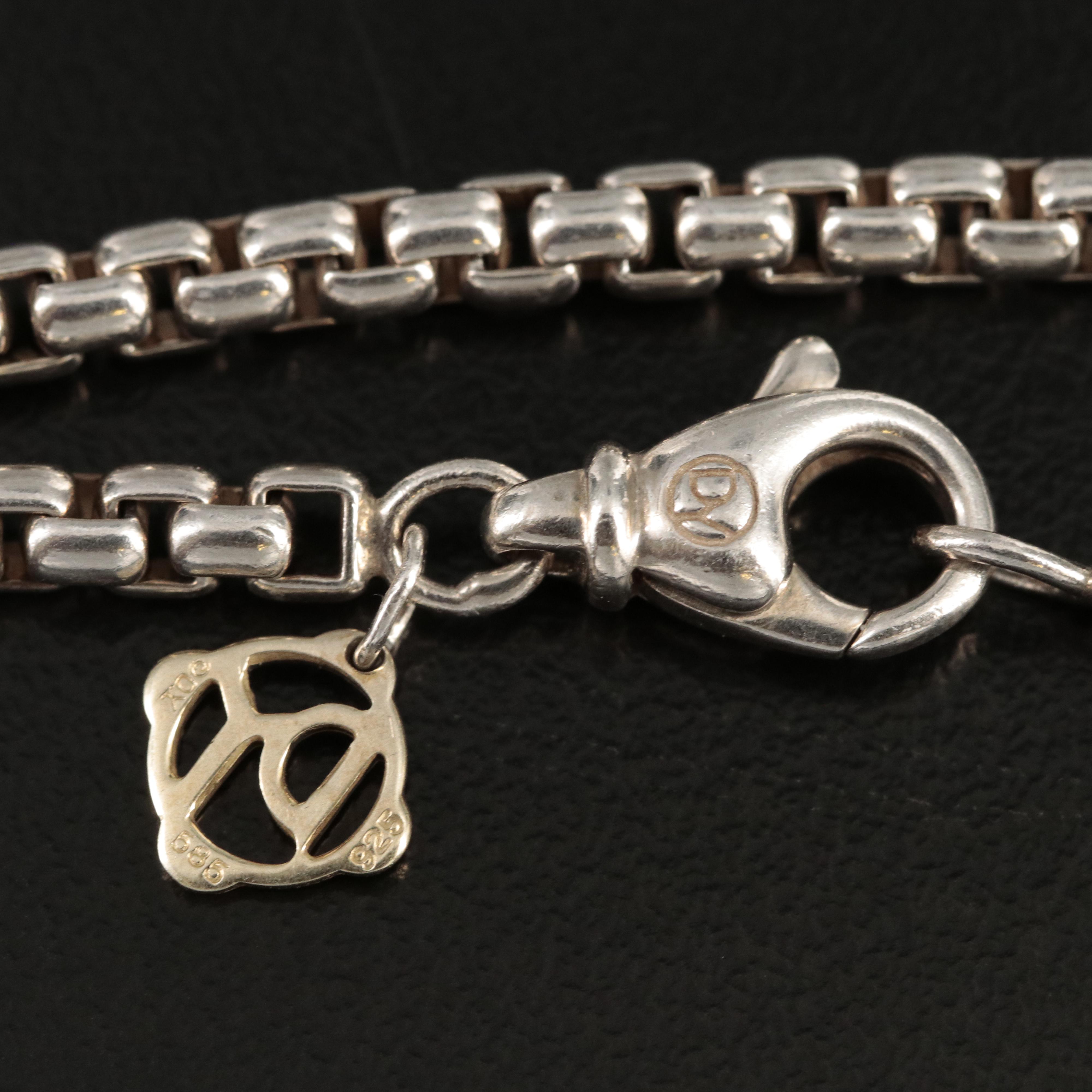 David Yurman Sterling Box Chain Necklace