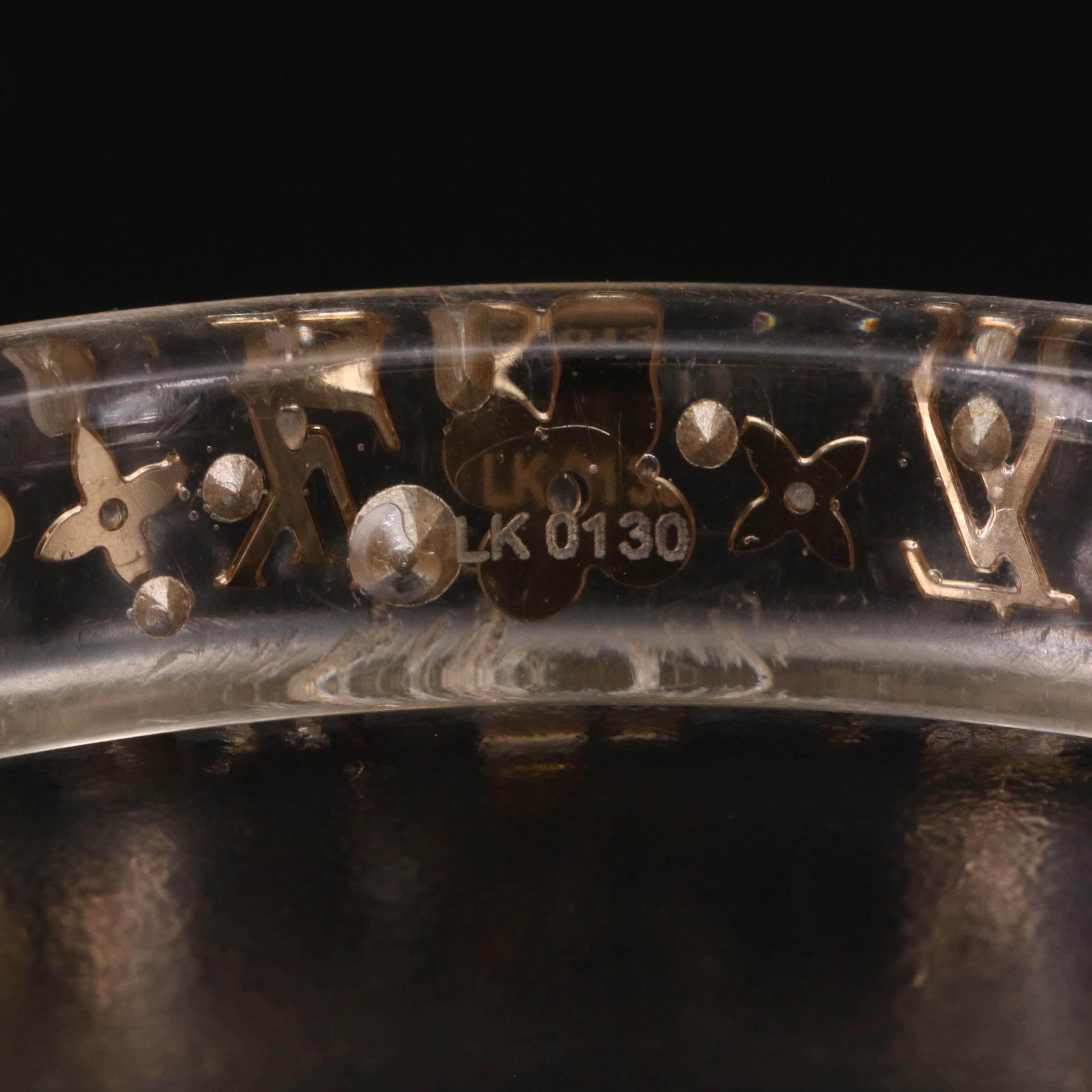 Louis Vuitton "Inclusion" Lucite and Rhinestone Bangle