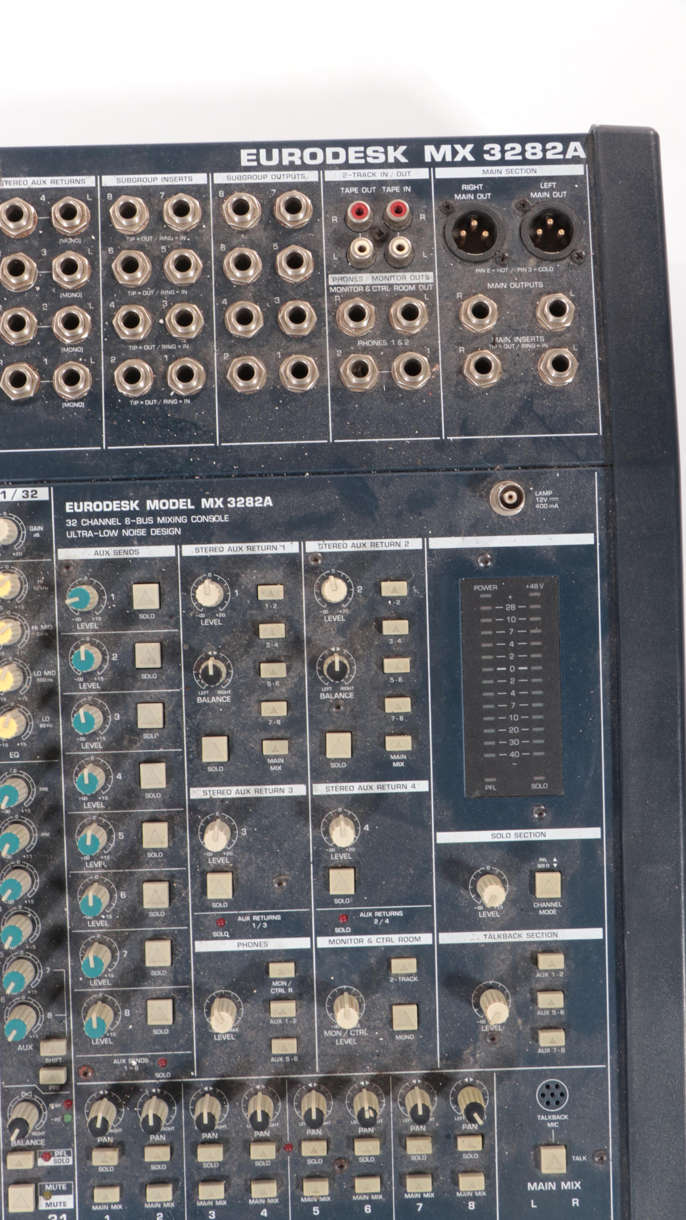 Behringer Eurodesk MX3282A Sound Mixing Board With 150 Watt Power Supply