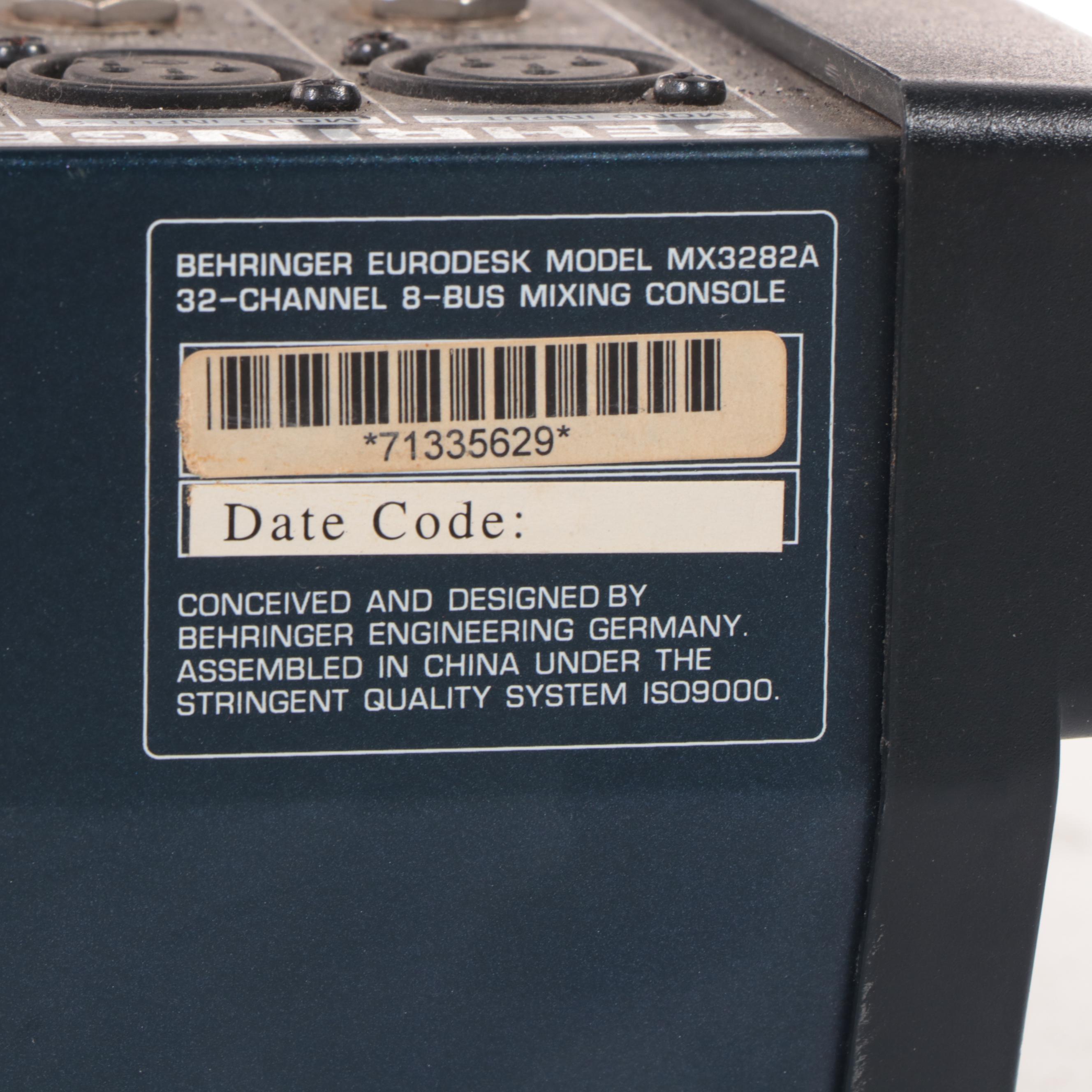 Behringer Eurodesk MX3282A Sound Mixing Board With 150 Watt Power Supply