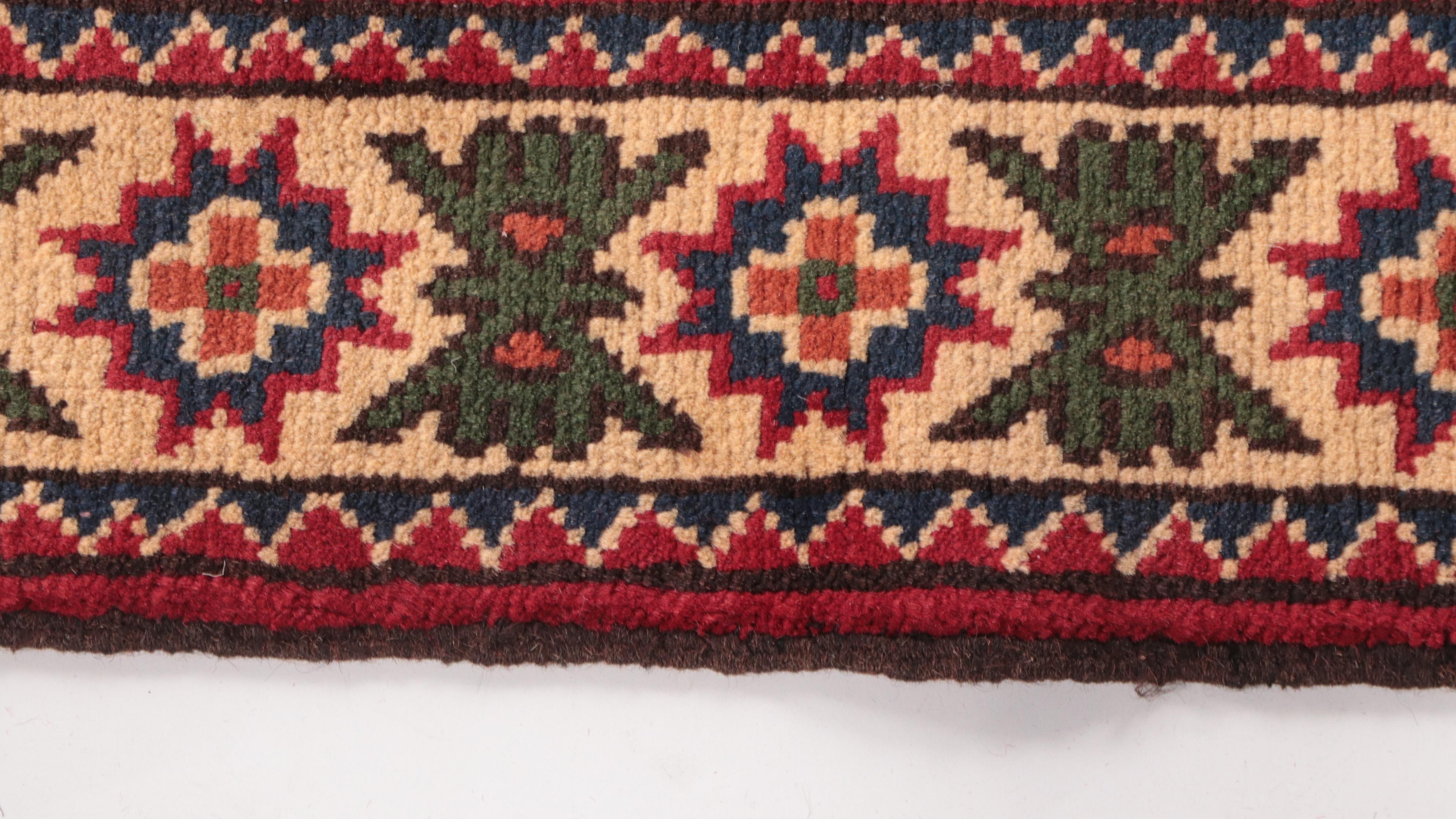 2'10 x 4'1 Hand-Knotted Pakistani Kazak Accent Rug