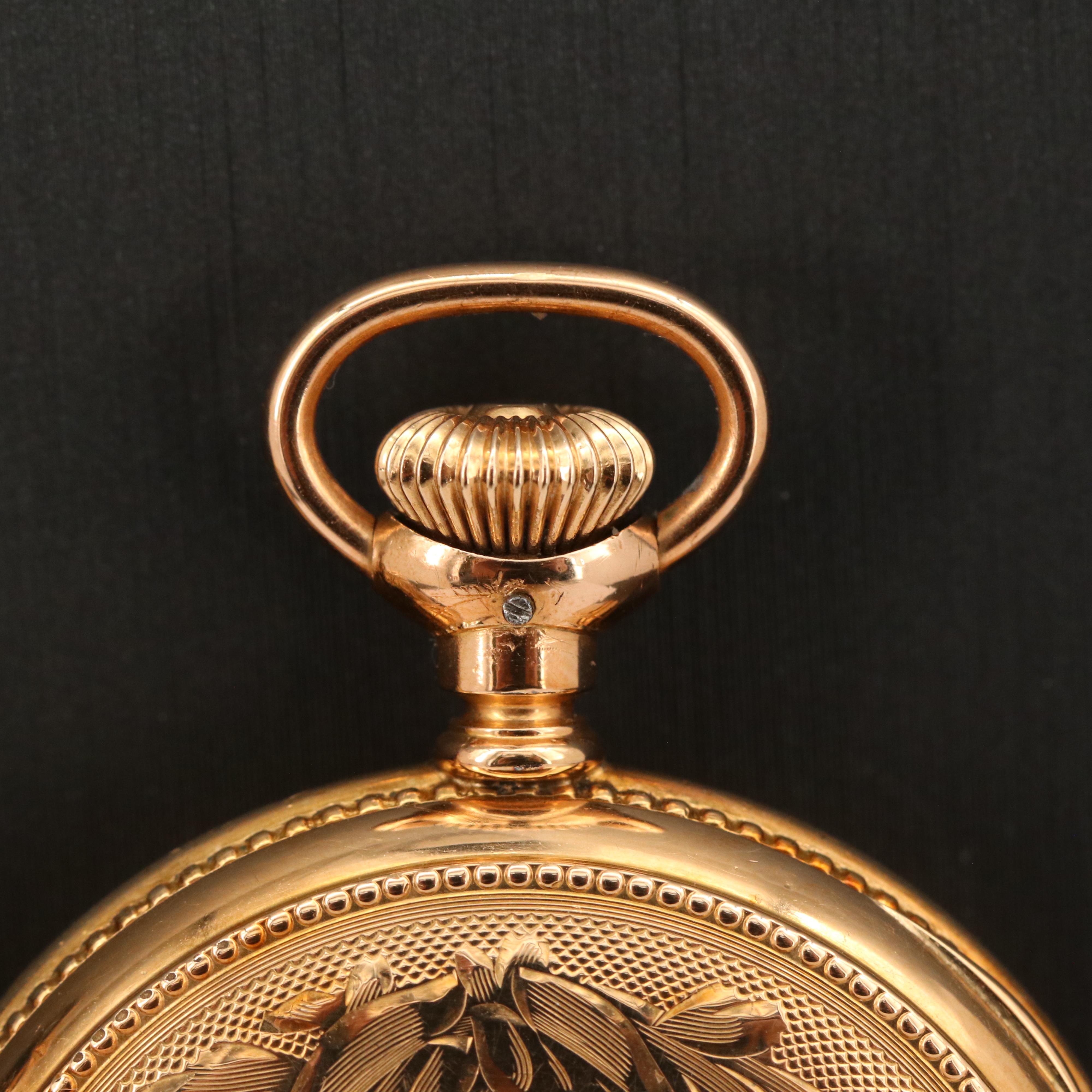 Gold-Filled Pocket Watches Featuring Hampden and Atlas