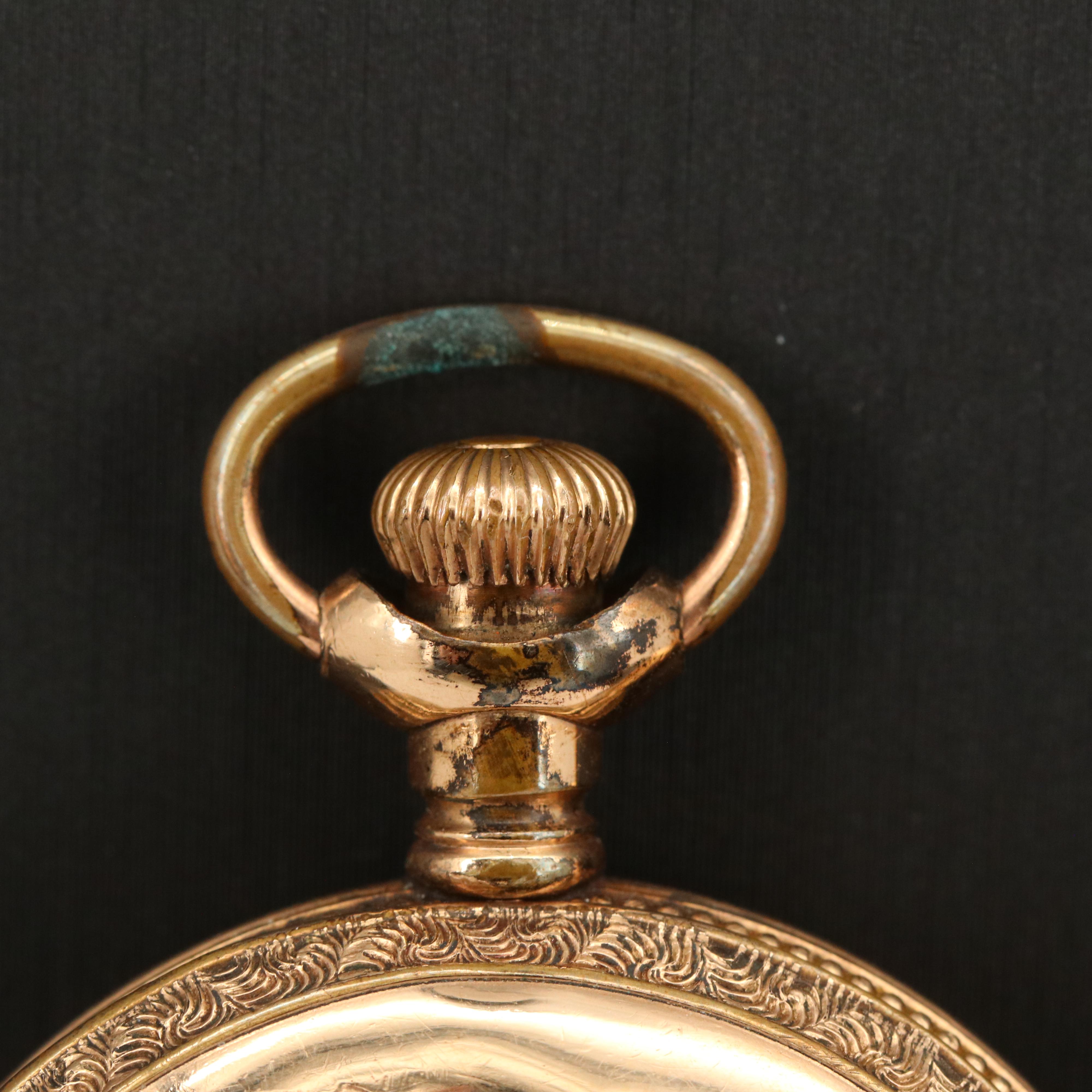 Gold-Filled Pocket Watches Featuring Hampden and Atlas