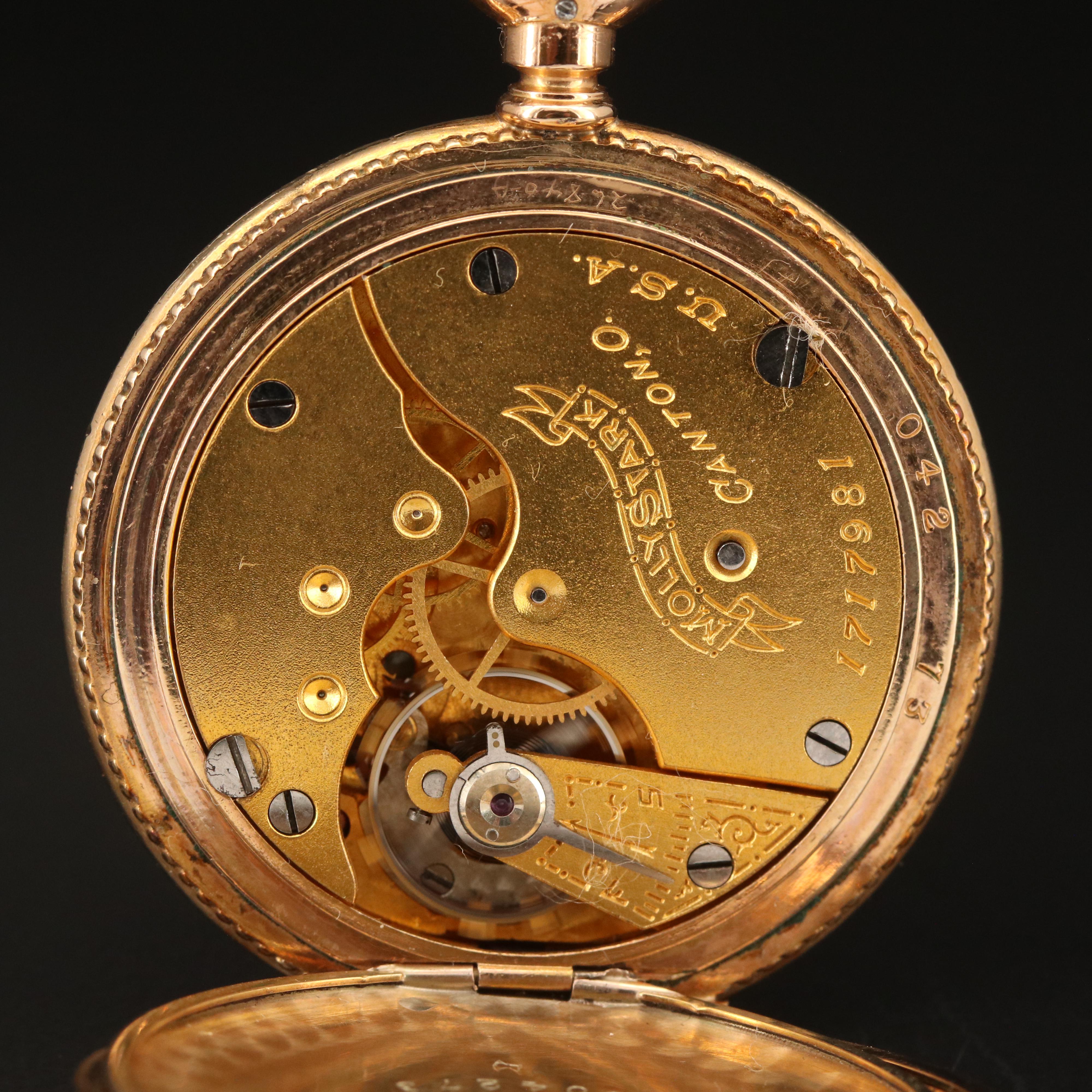 Gold-Filled Pocket Watches Featuring Hampden and Atlas