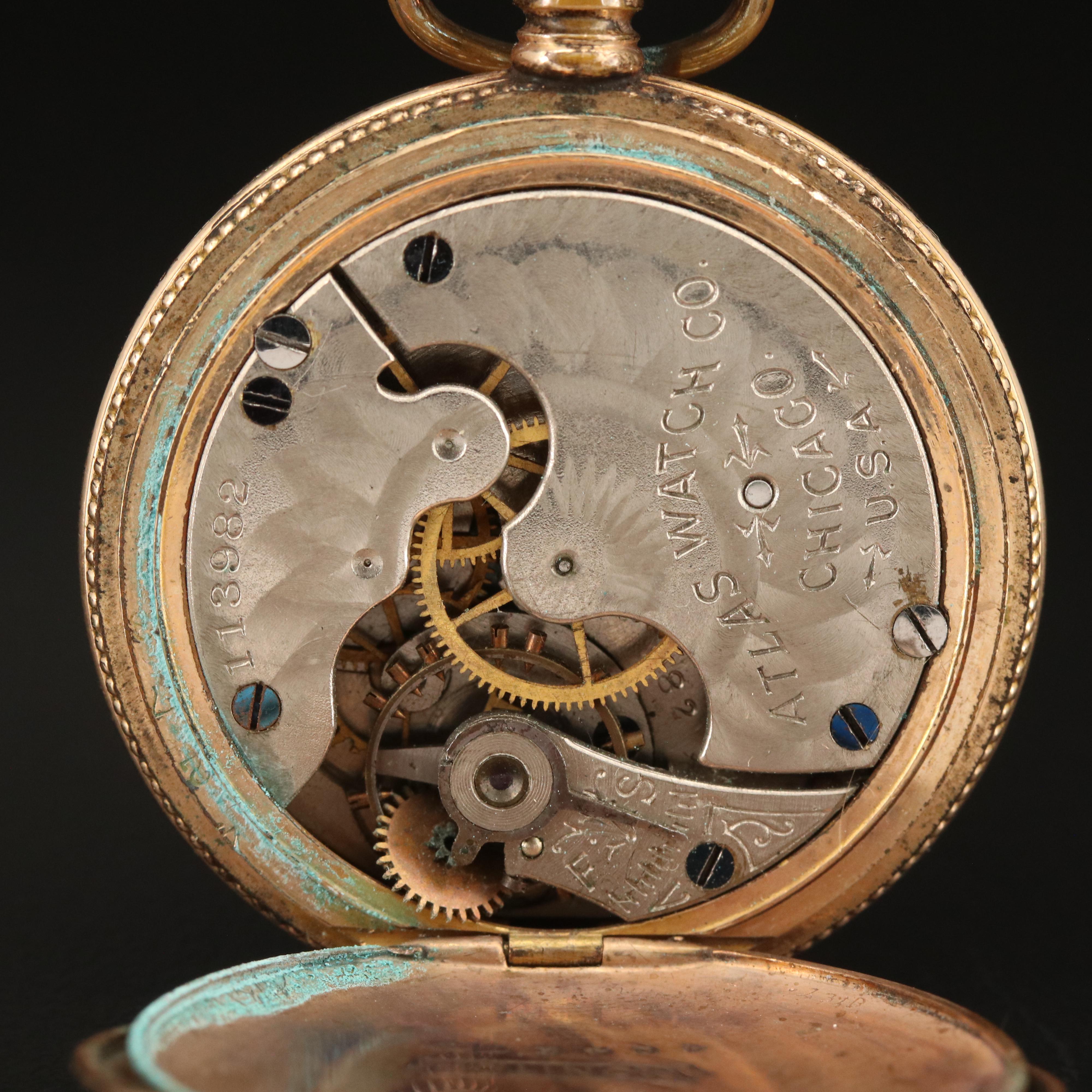 Gold-Filled Pocket Watches Featuring Hampden and Atlas