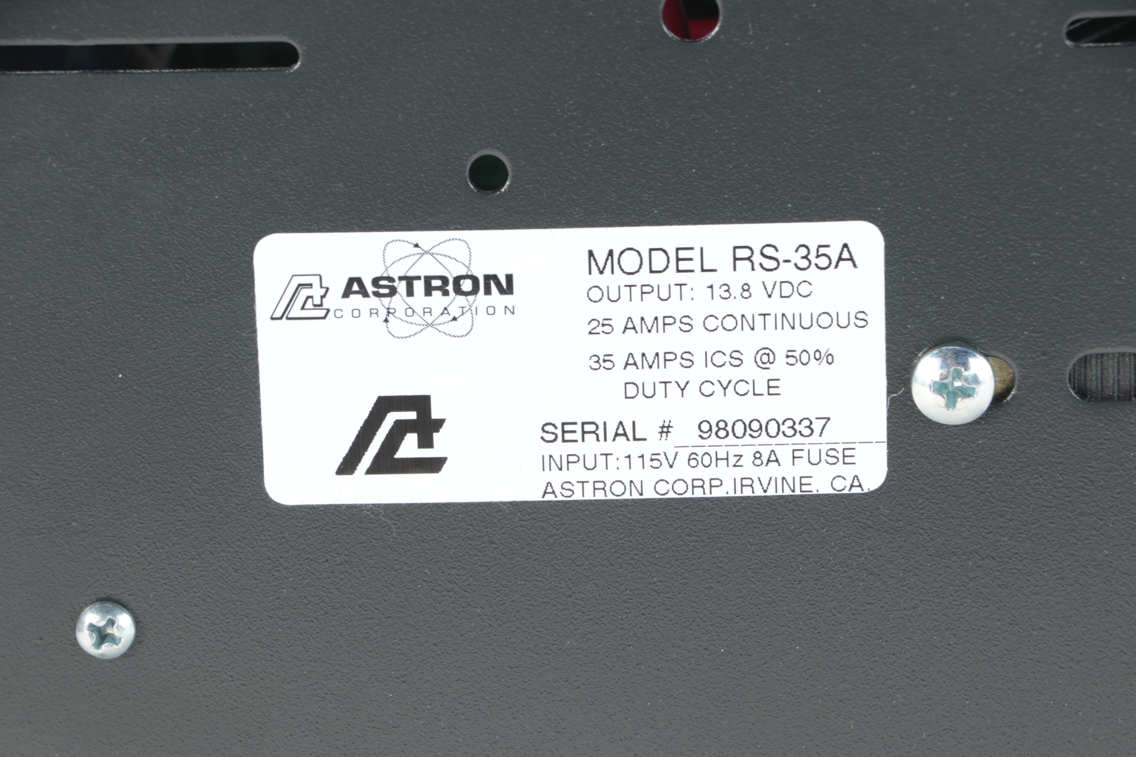 Astron Tabletop Power Amp with Kenwood Amateur Transceiver Radio, Late 20th C